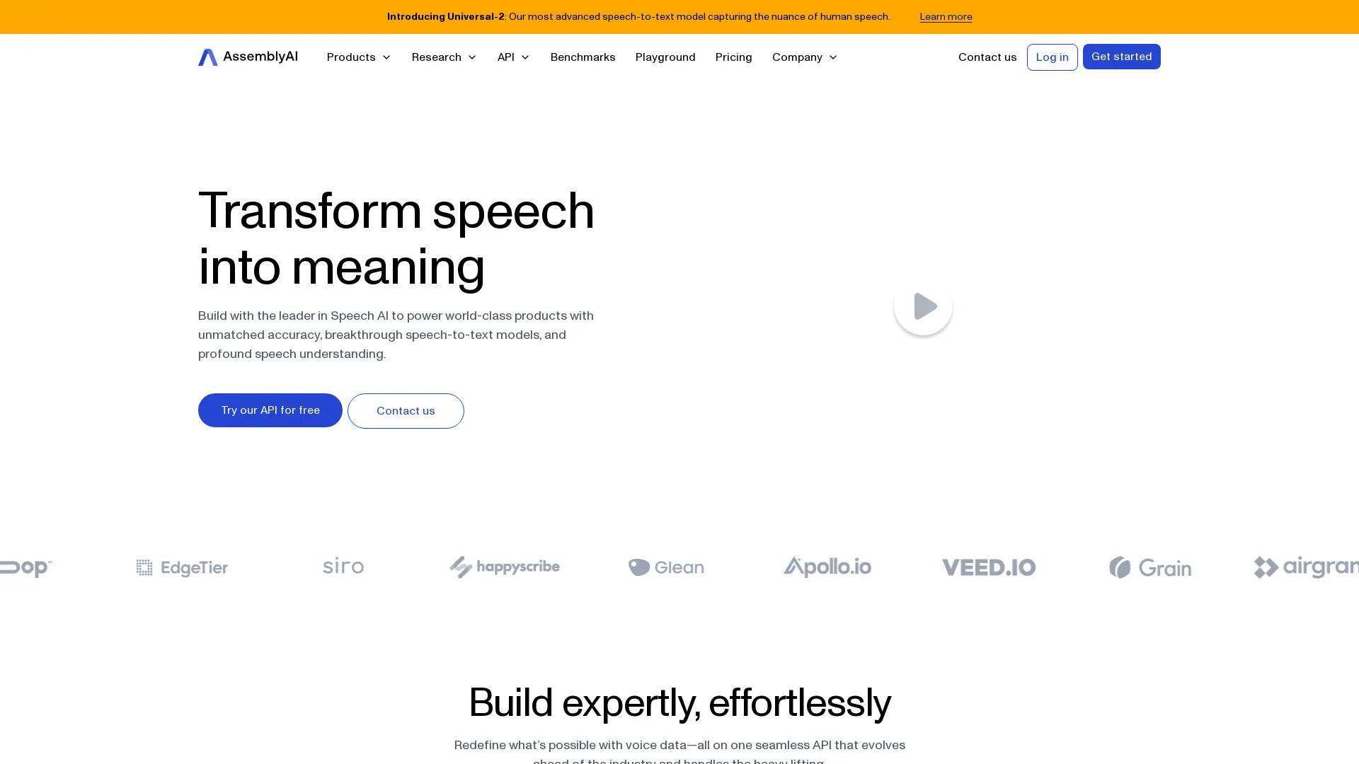 AssemblyAI screenshot
