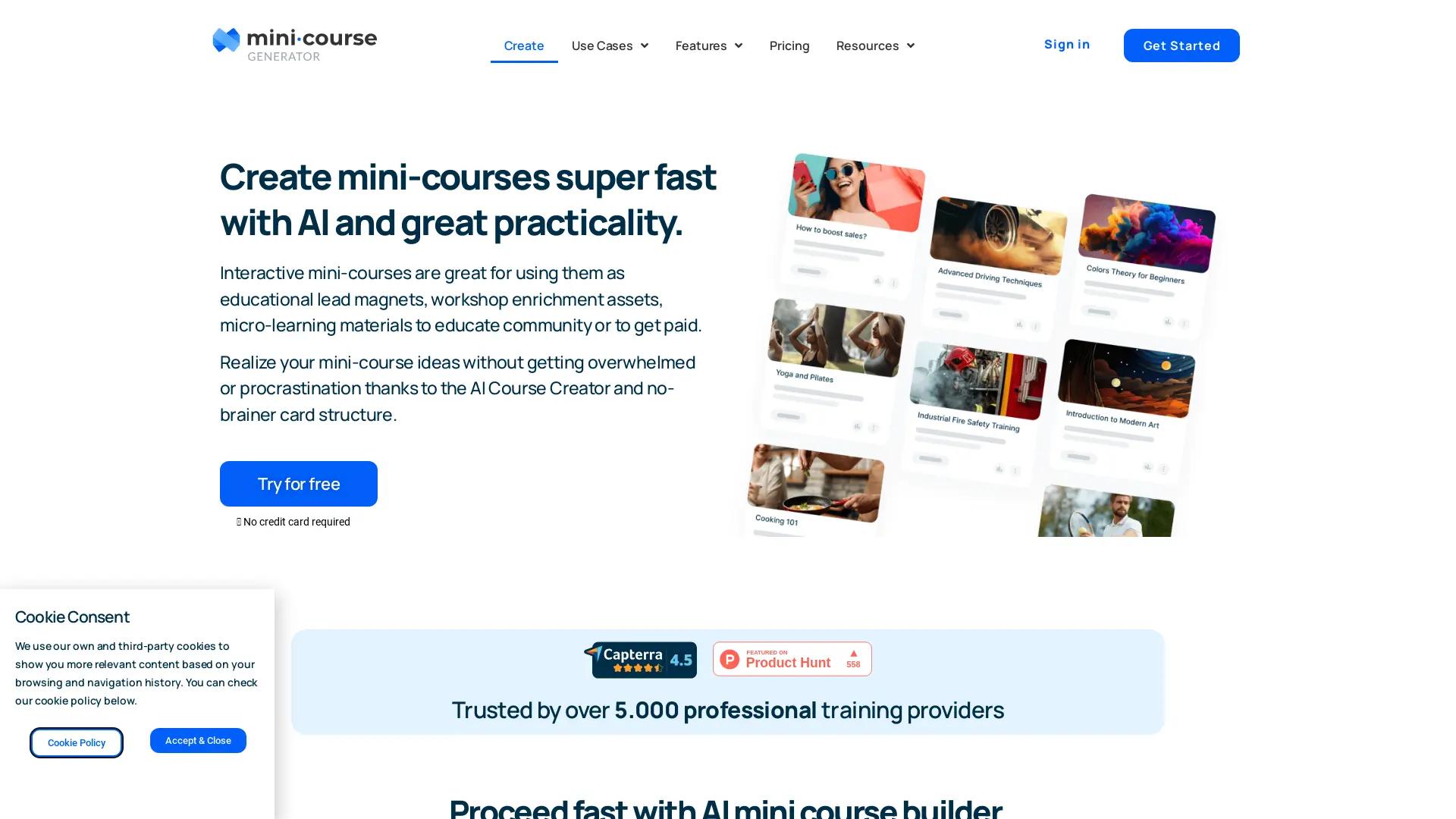 Mini Course Generator screenshot