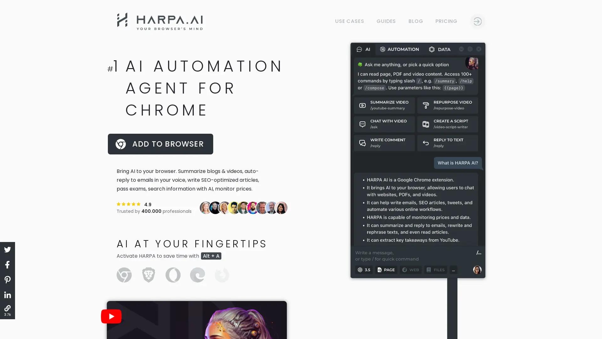 HARPA AI screenshot