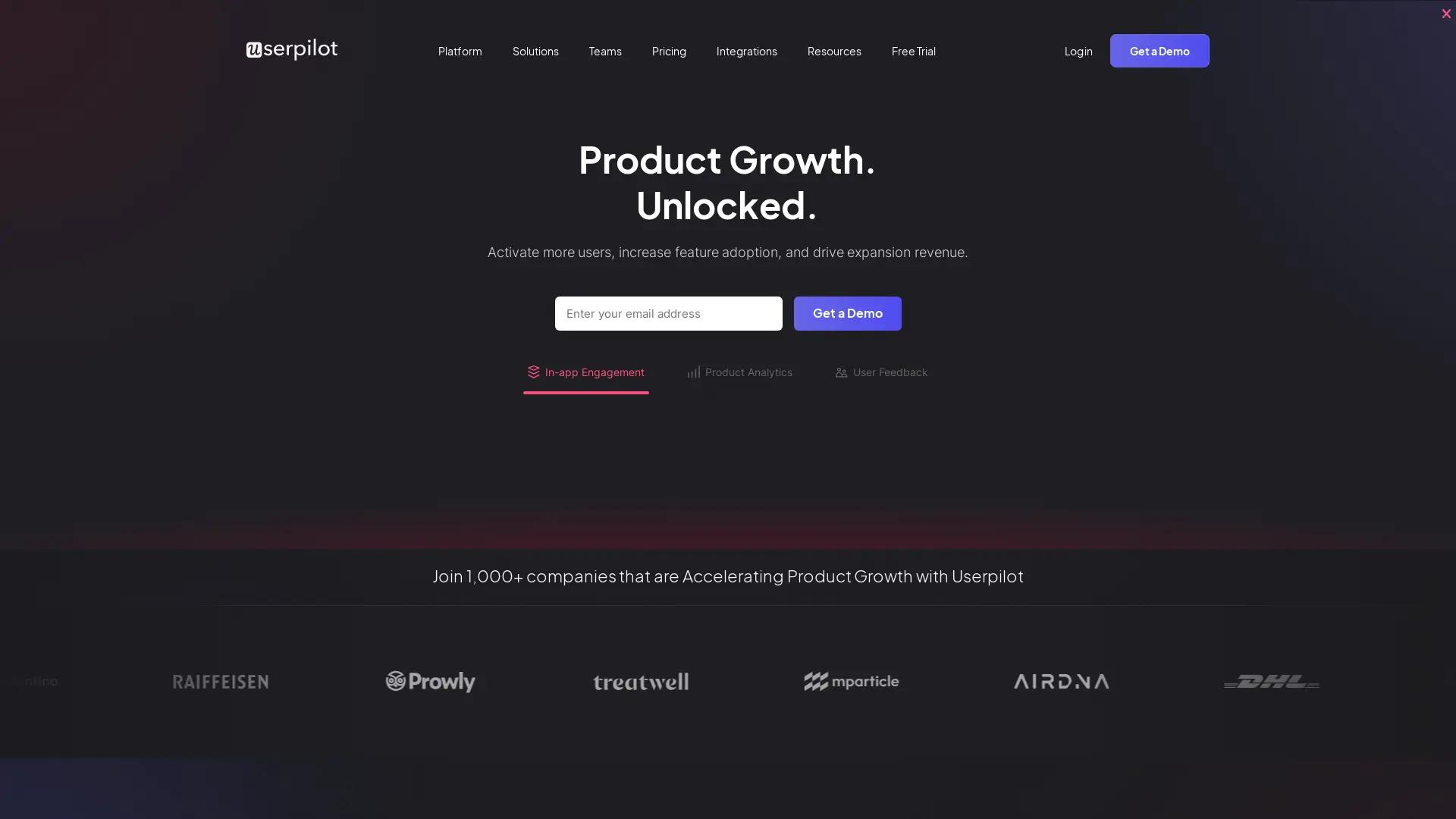 AI-powered user onboarding by Userpilot screenshot