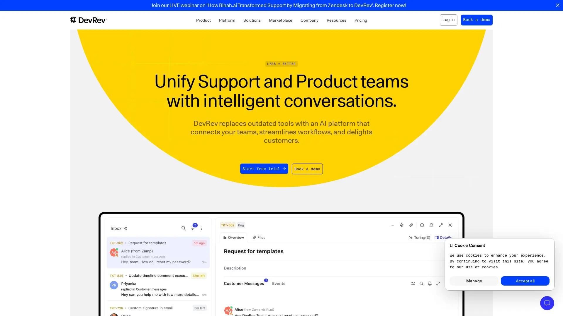 DevRev screenshot