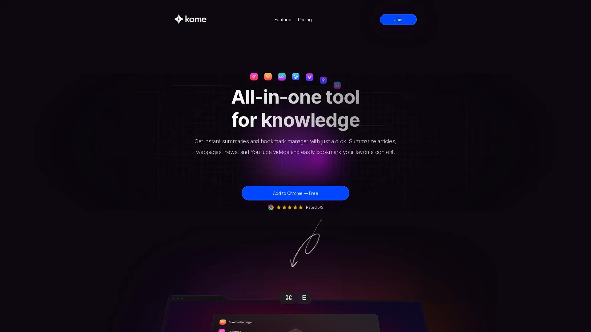 Kome AI screenshot