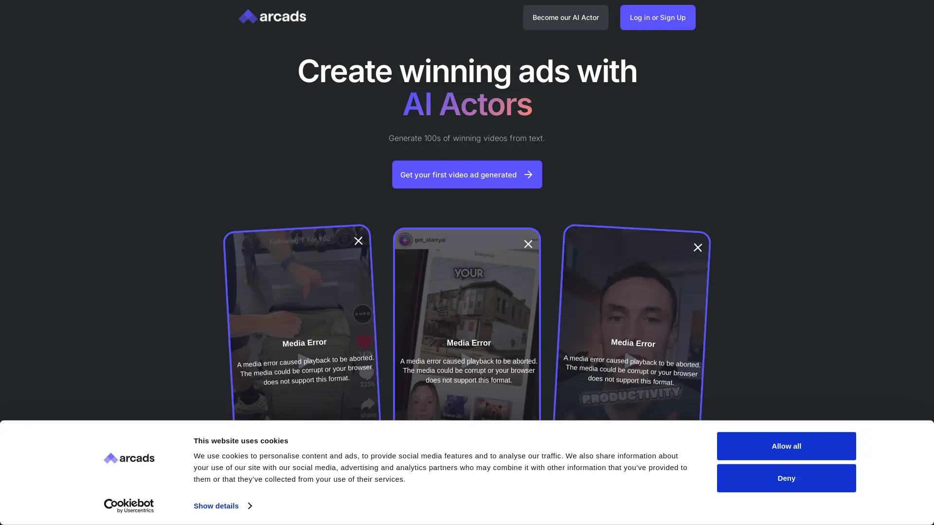 Arcads screenshot