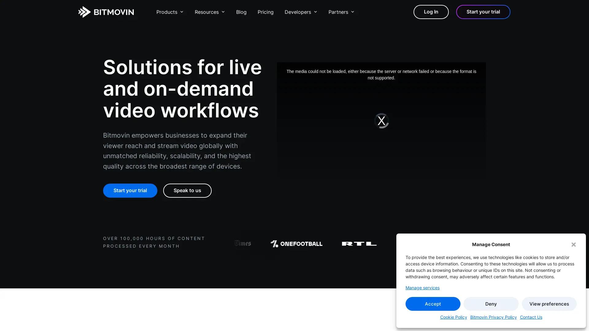 Bitmovin screenshot