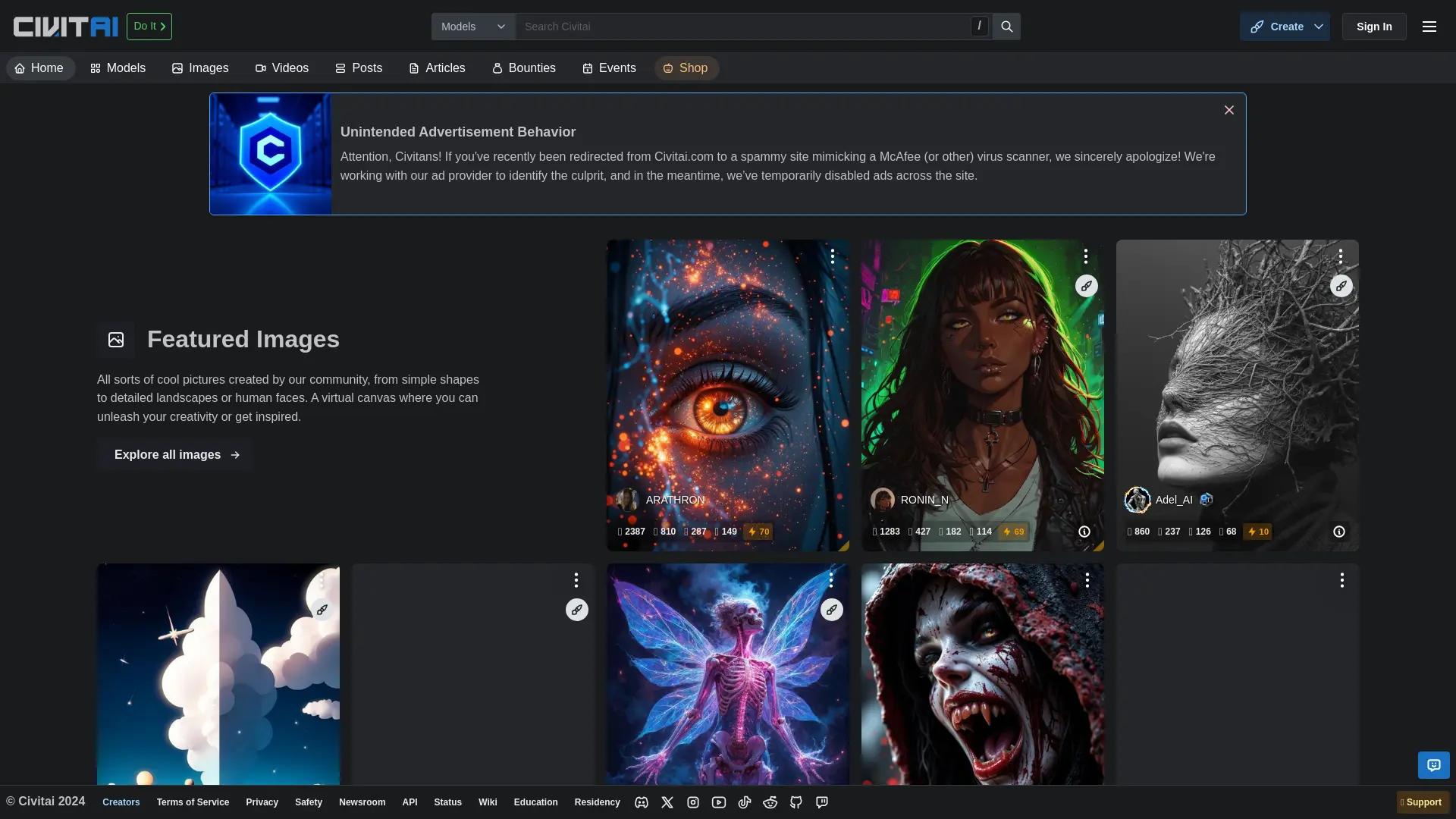 Civitai screenshot