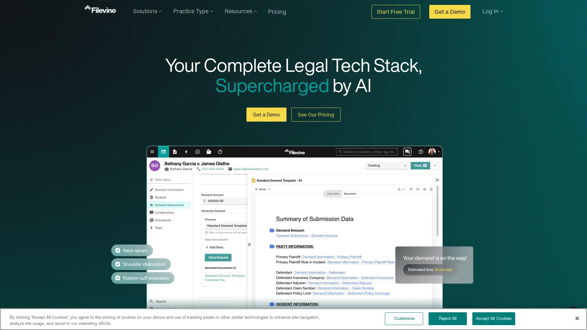 Filevine screenshot