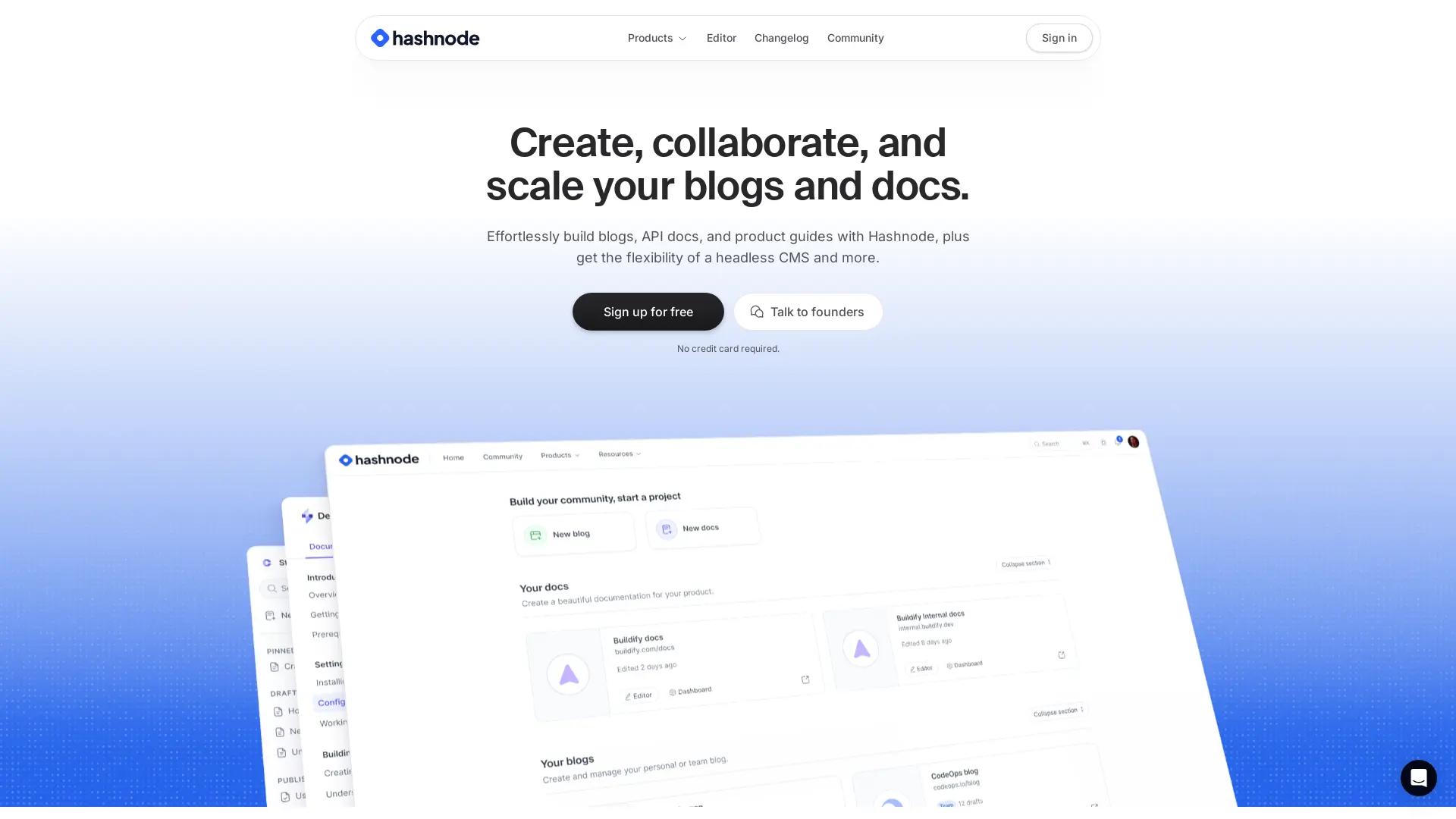 Hashnode screenshot
