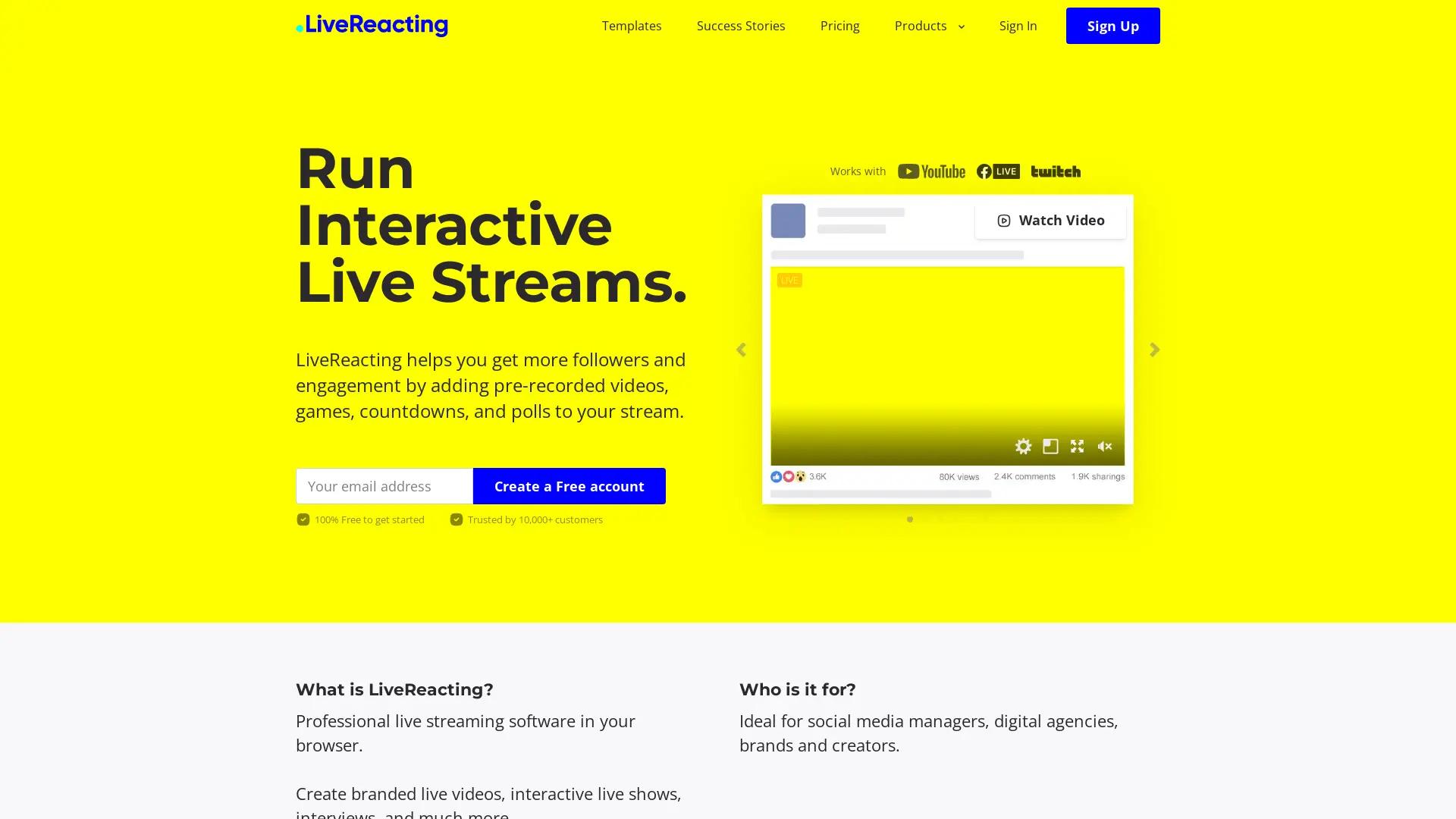 LiveReacting screenshot