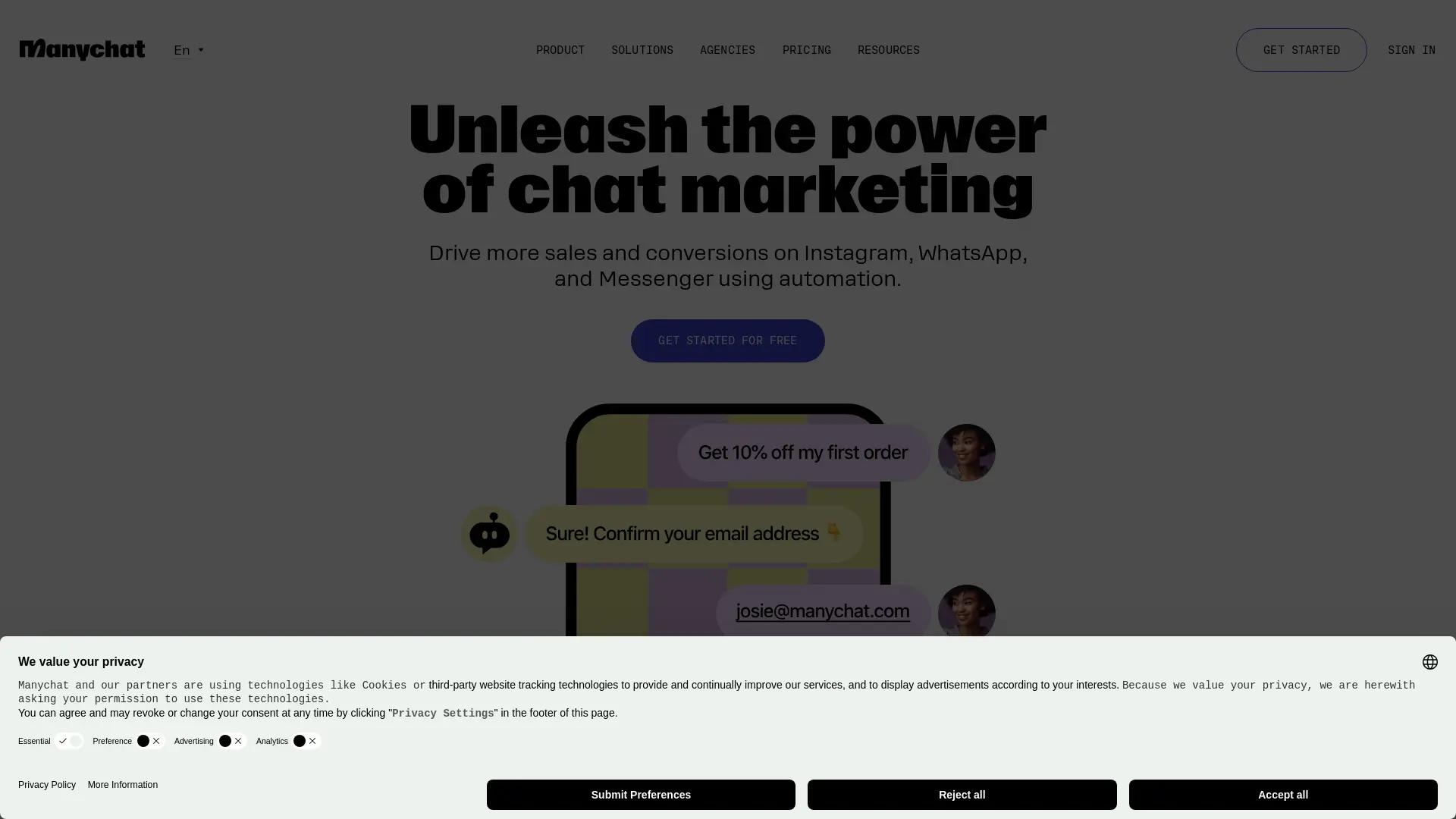 ManyChat screenshot