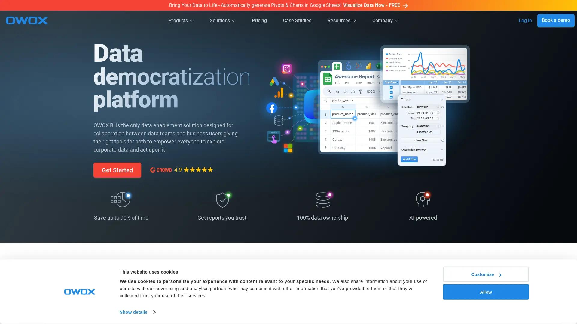 OWOX BI screenshot