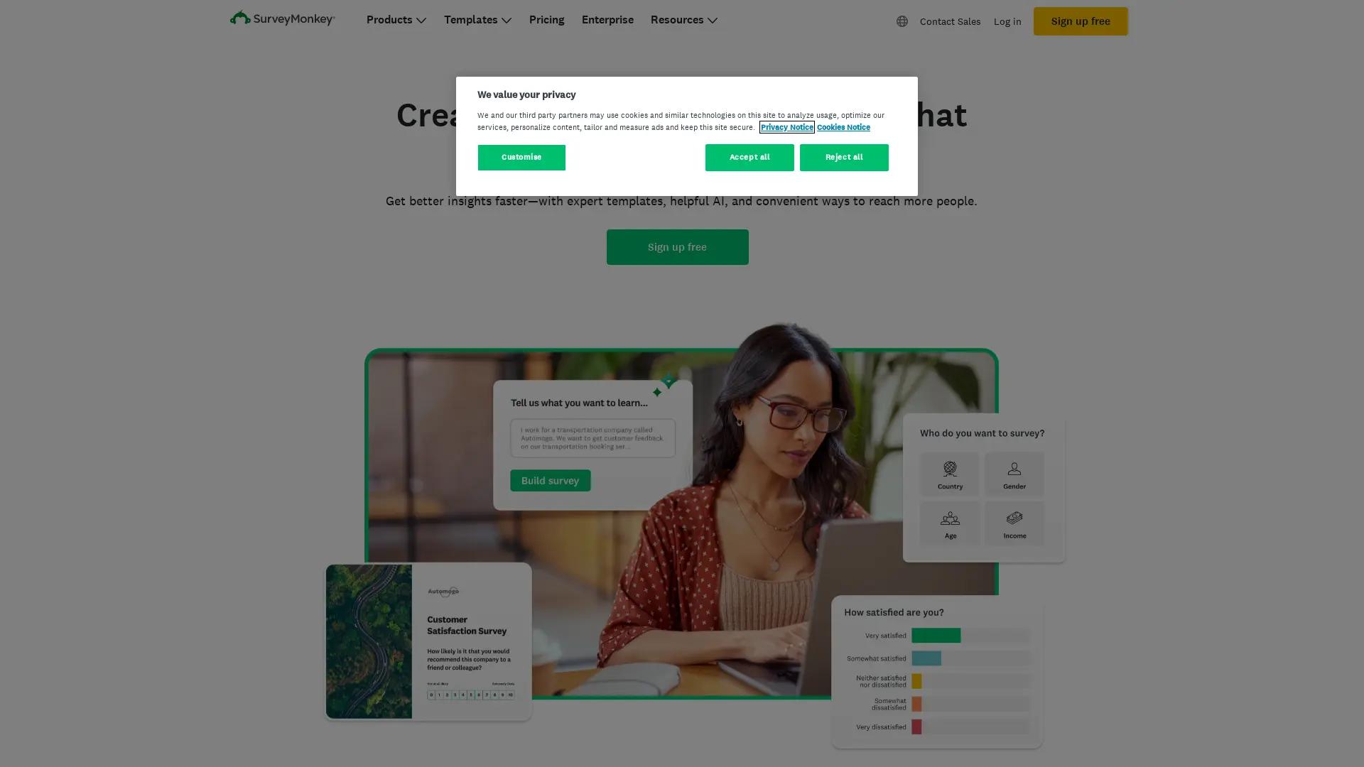 SurveyMonkey screenshot
