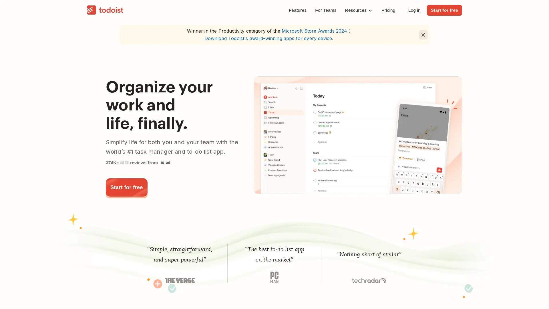 Todoist screenshot