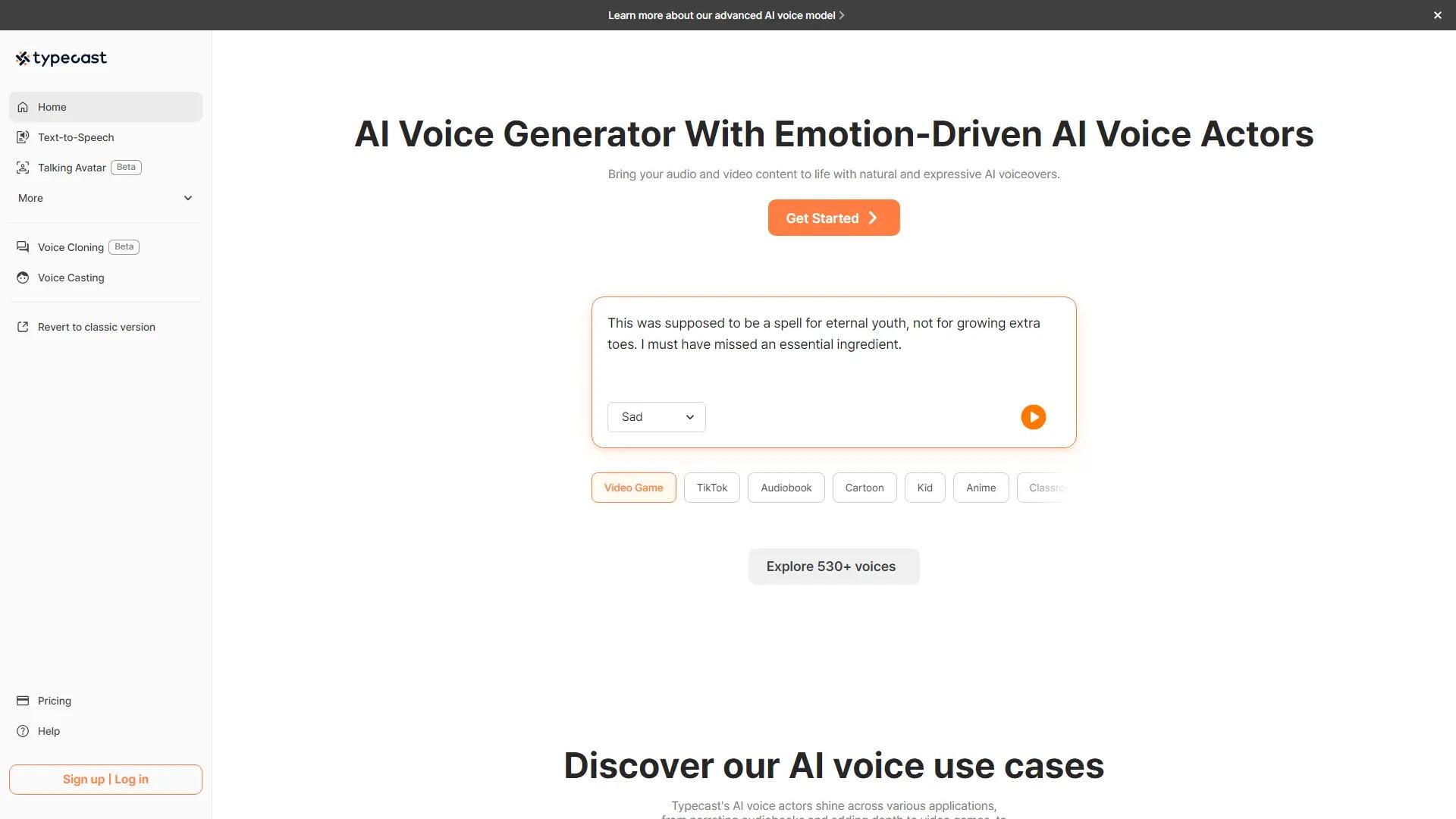 Typecast screenshot