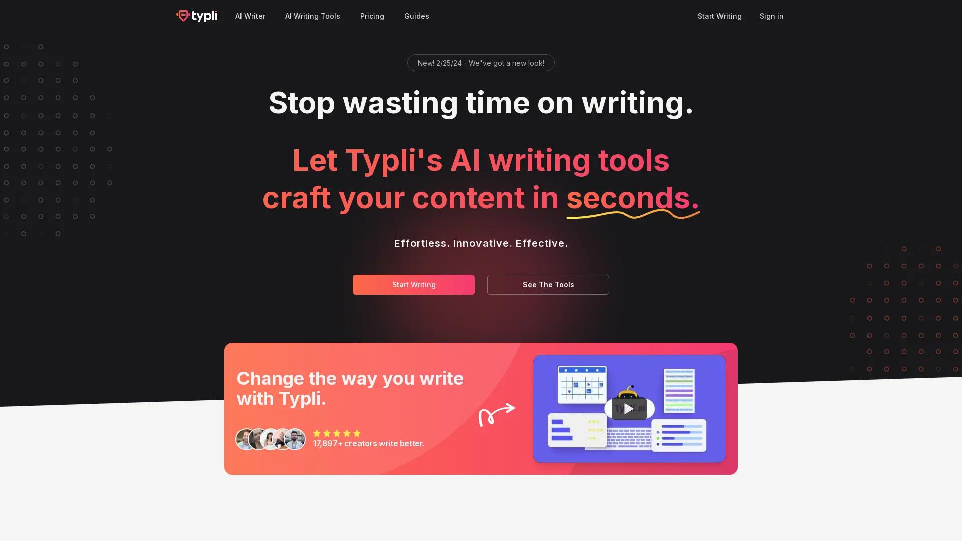 Typli AI screenshot