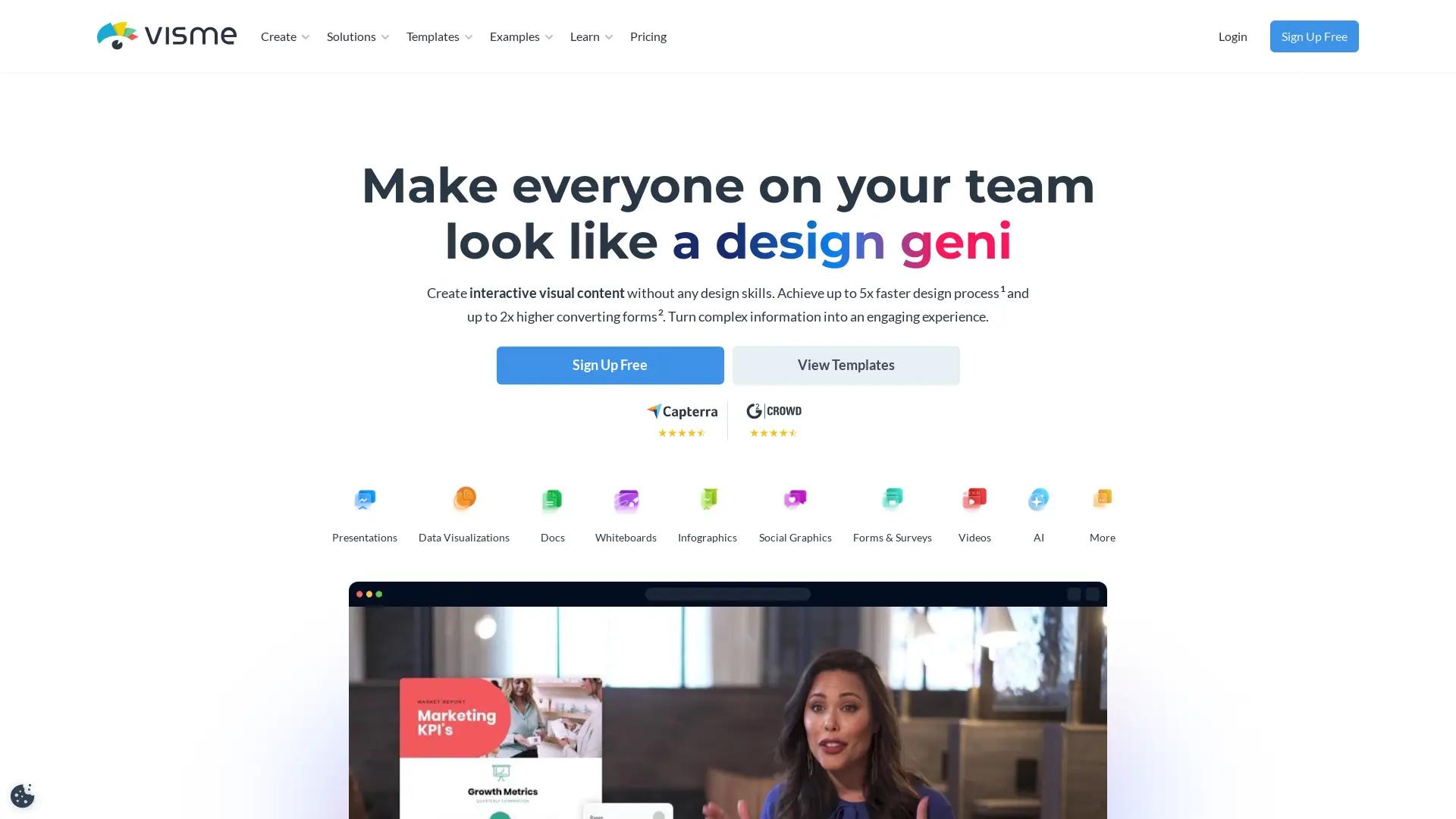 Visme screenshot