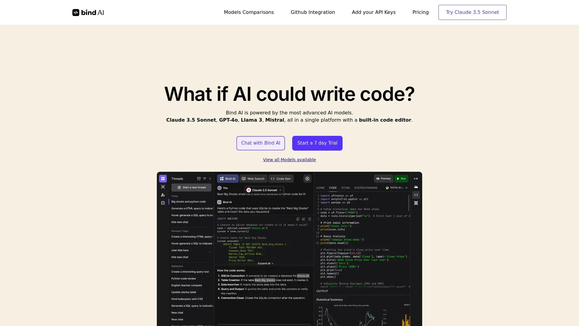 Bind AI screenshot