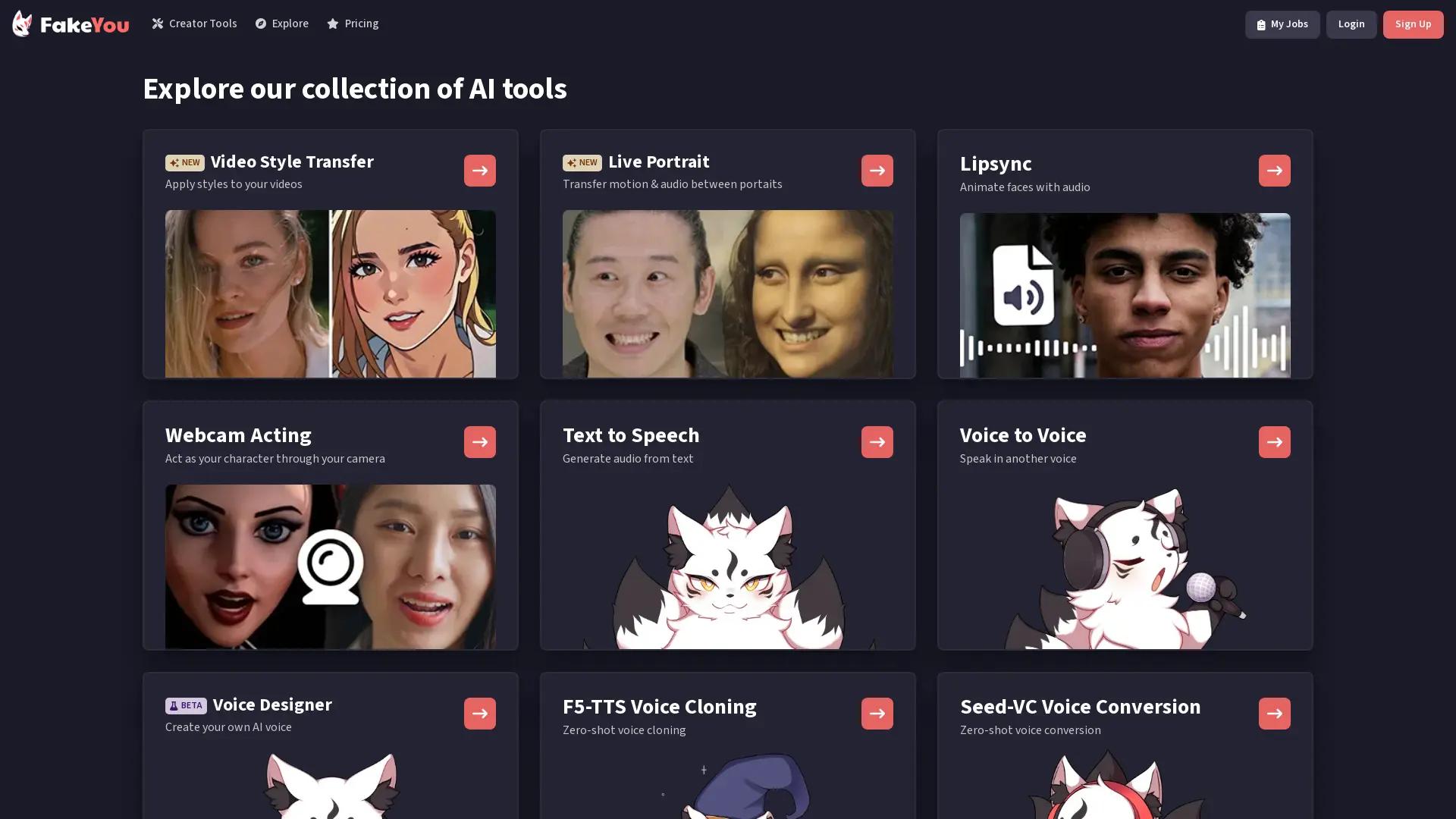FakeYou screenshot