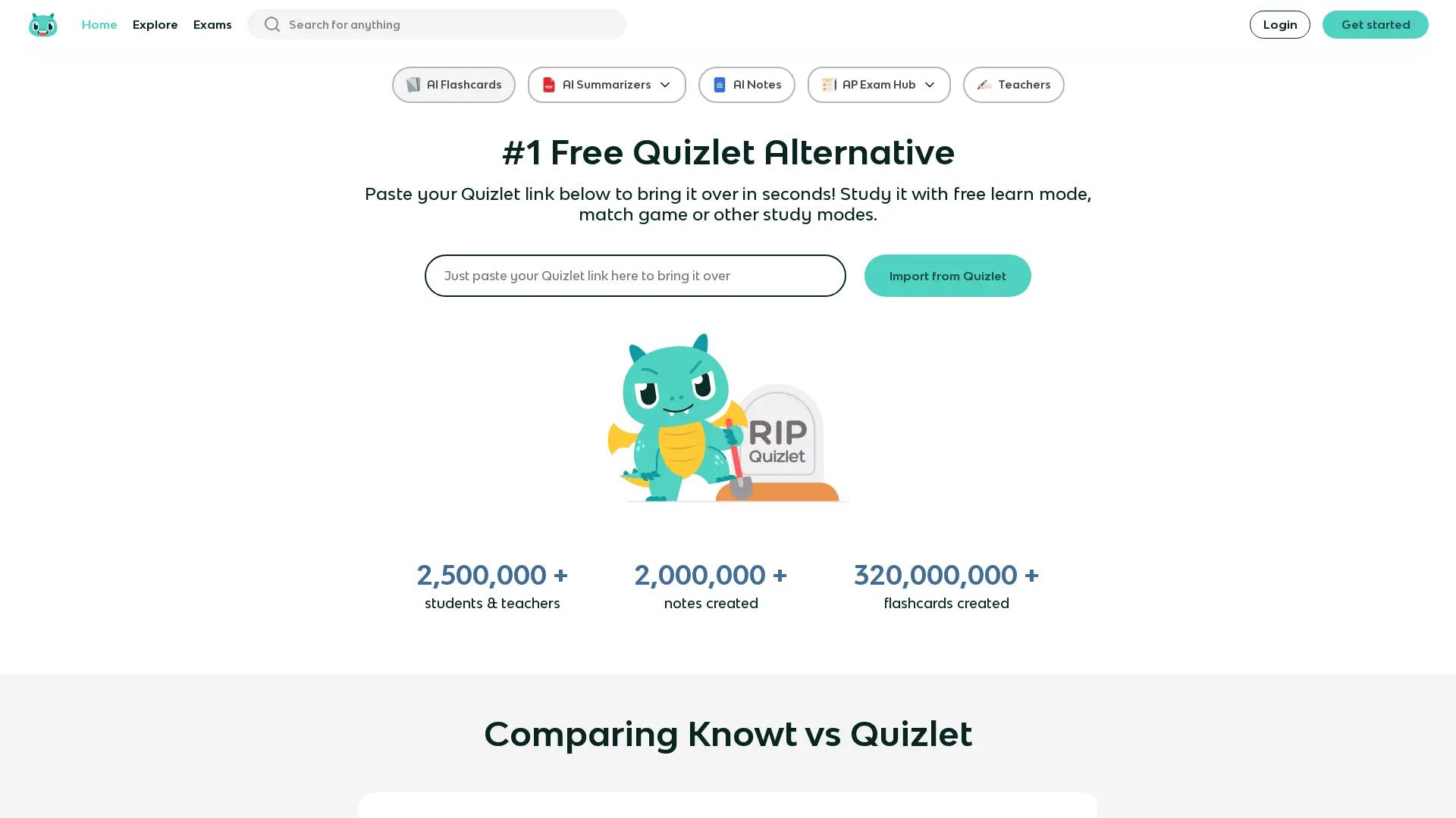 Knowt screenshot