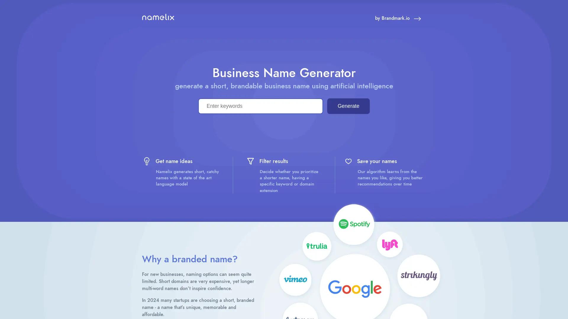 Namelix screenshot