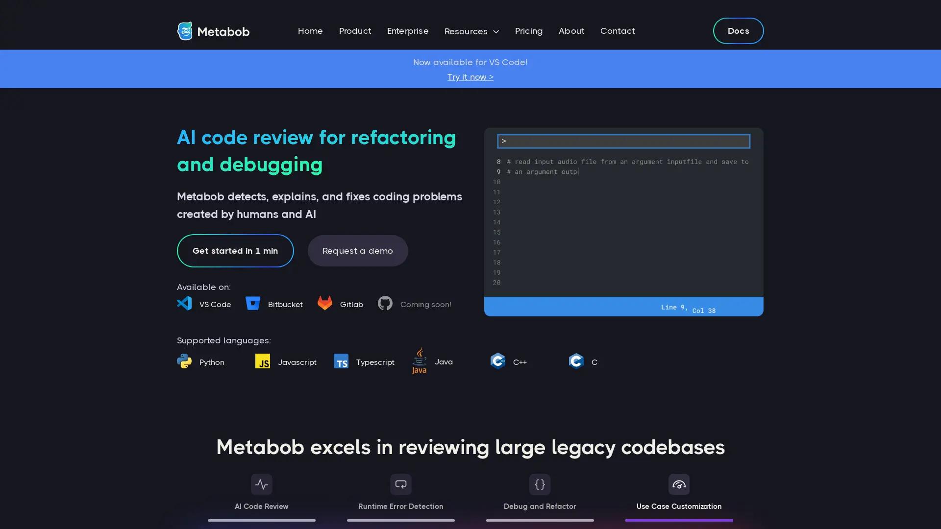 Metabob screenshot
