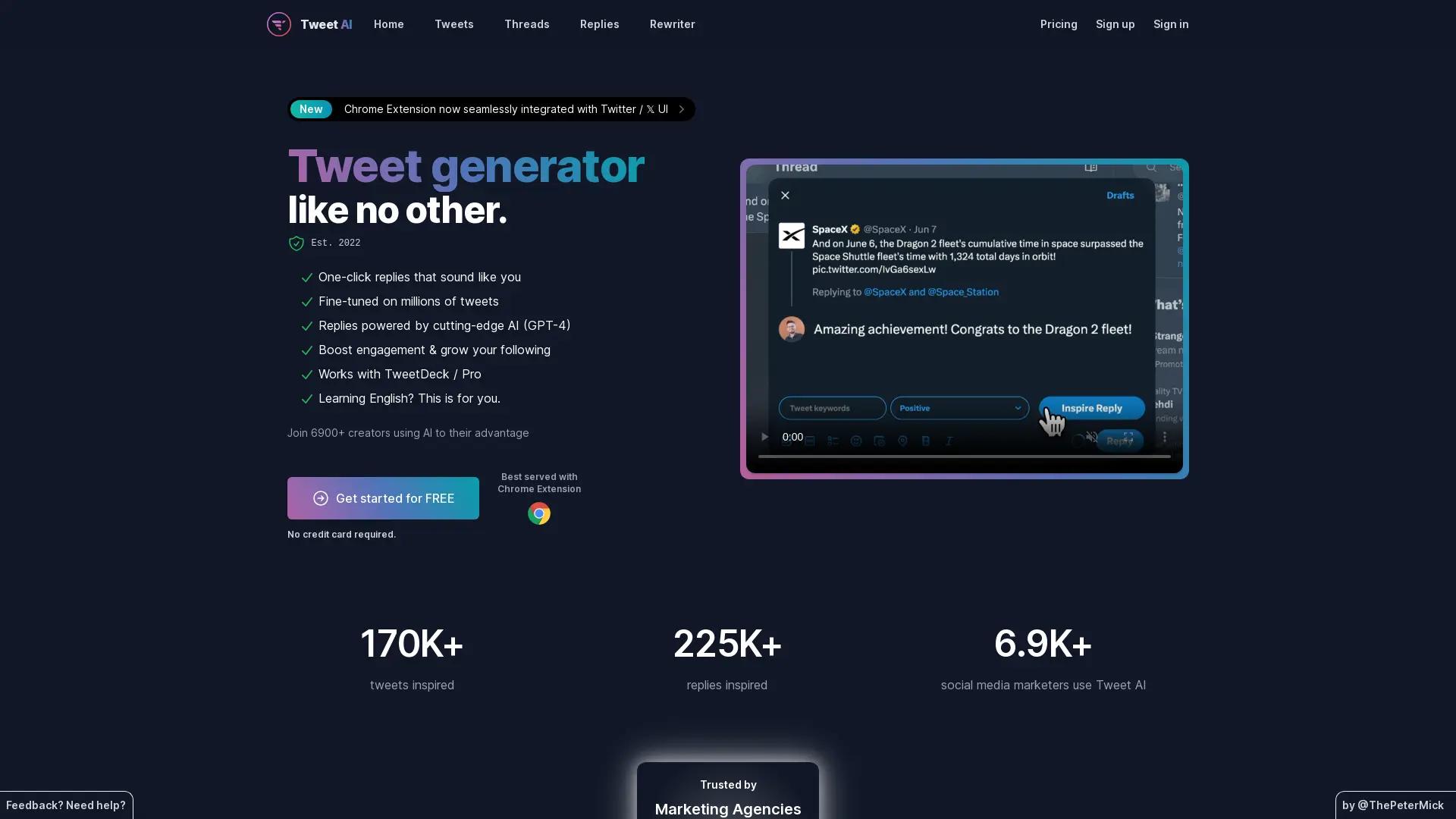 TweetAI screenshot