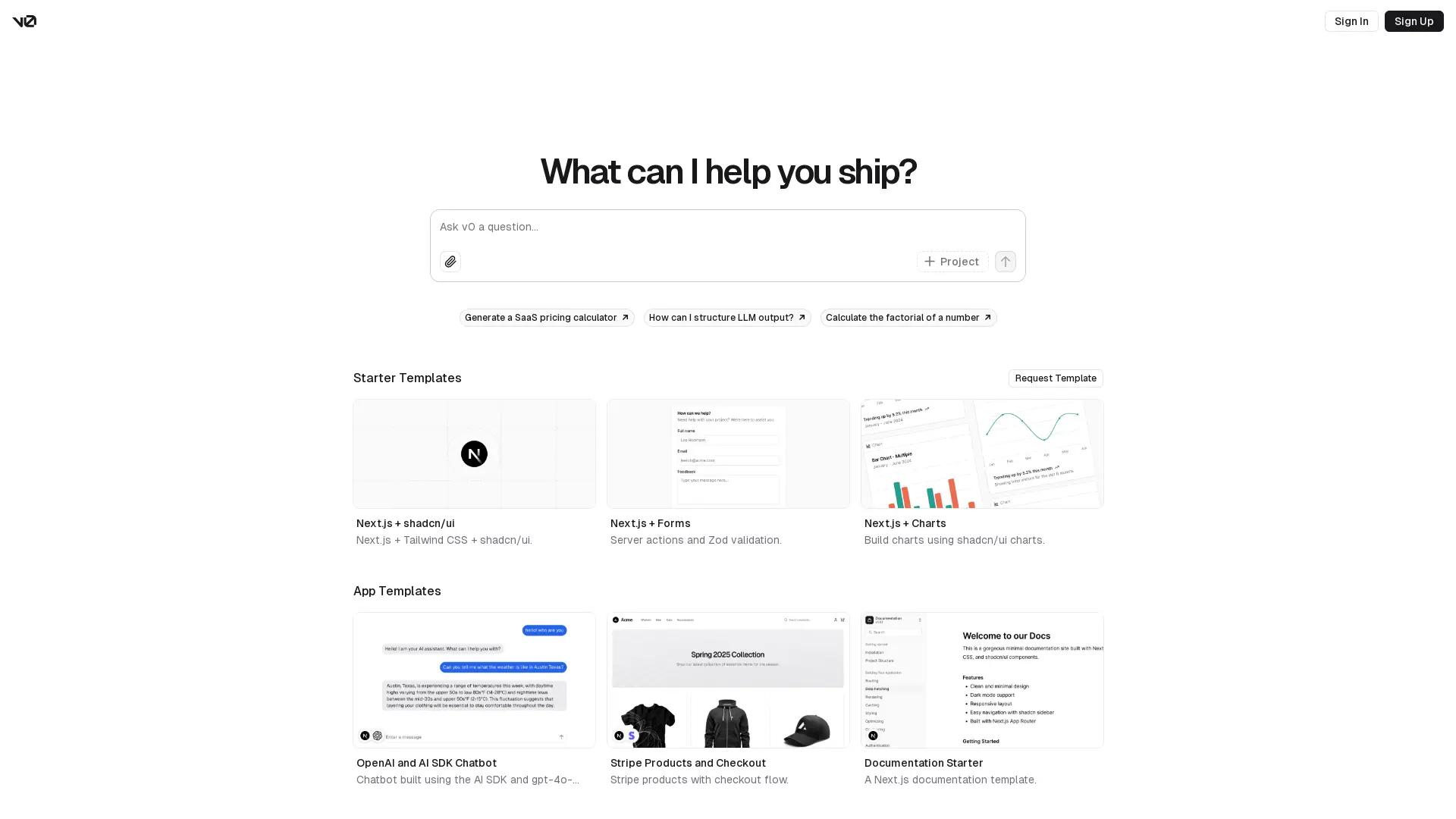 V0.Dev By Vercel Labs screenshot