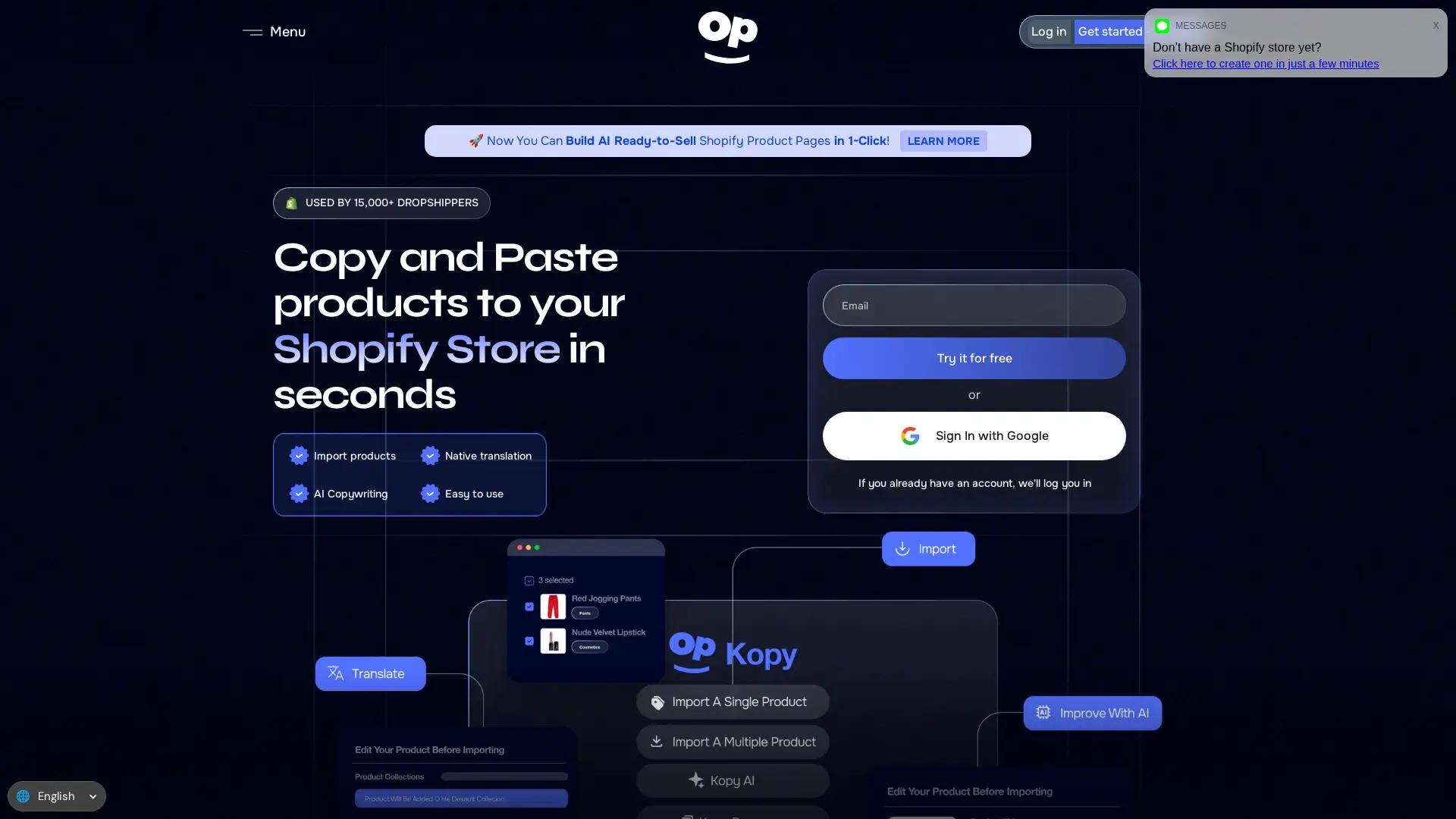 Kopy screenshot