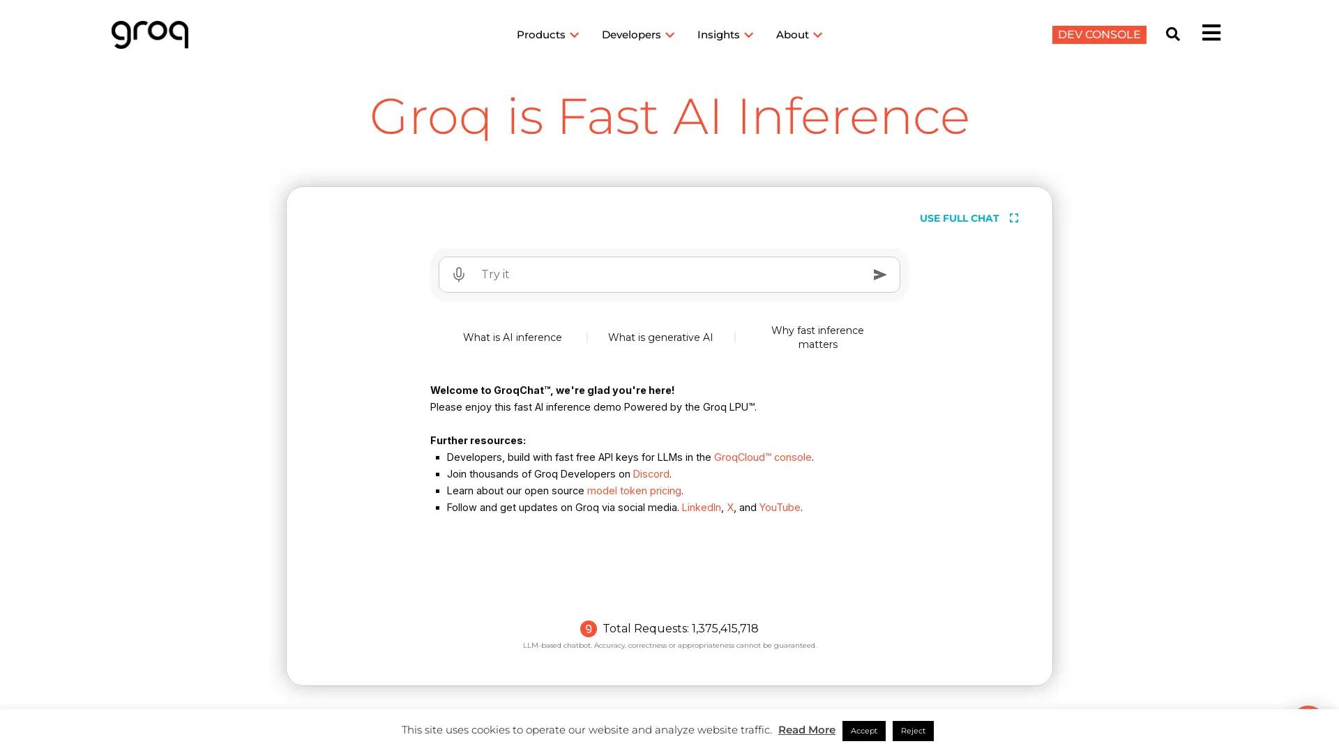 Groq screenshot