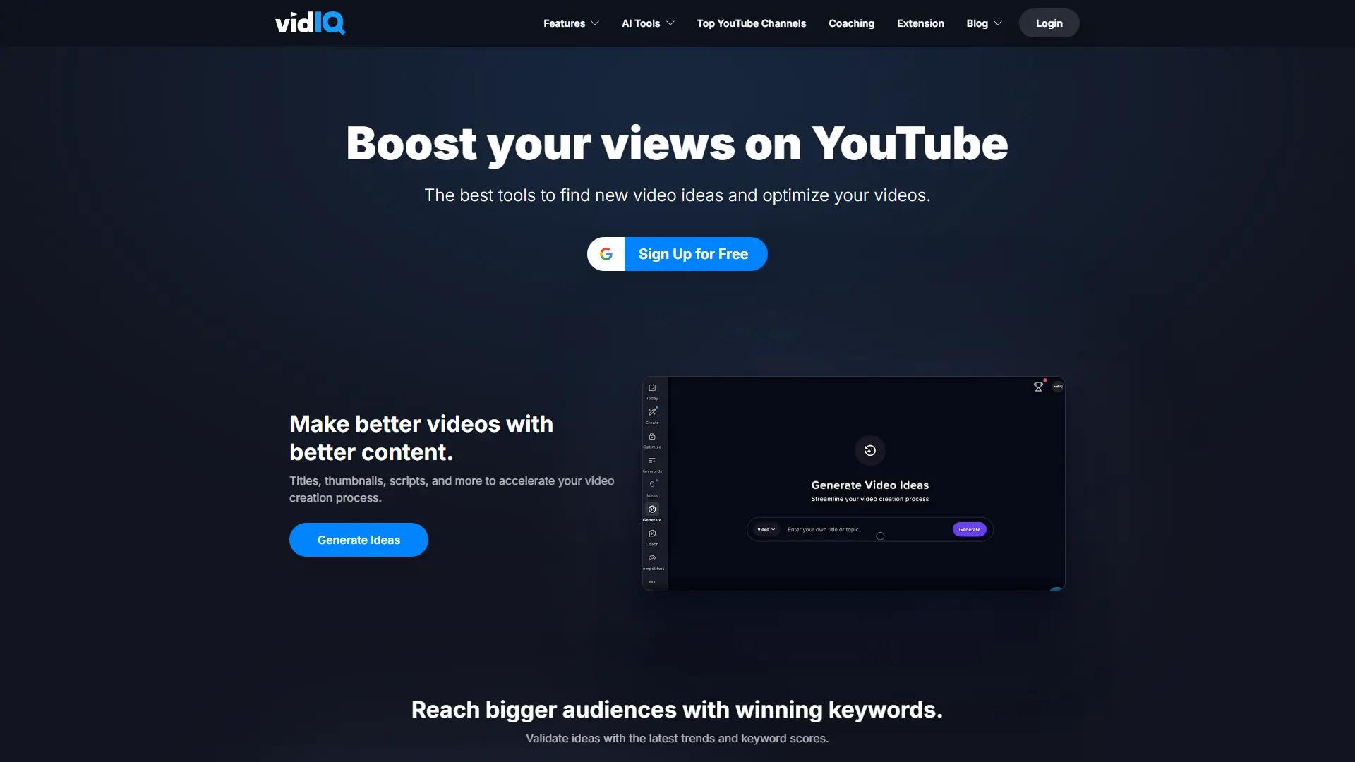 vidIQ screenshot