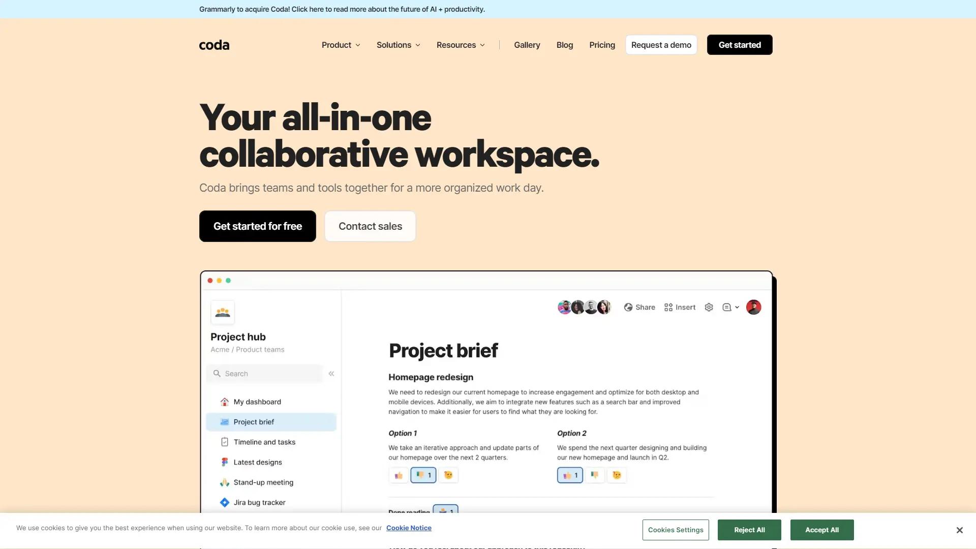 Coda screenshot
