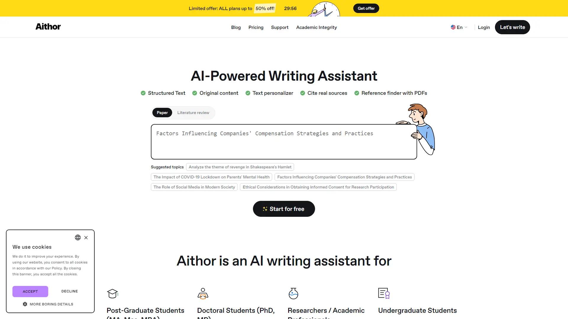 Aithor screenshot