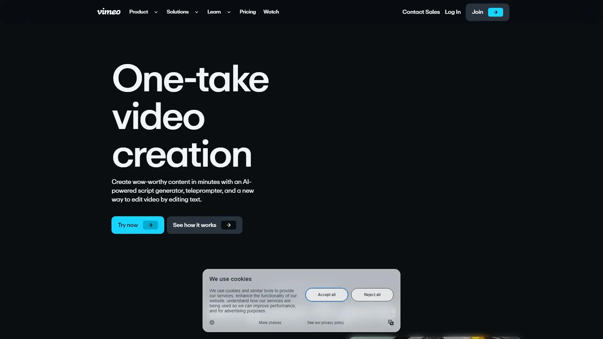Vimeo AI screenshot