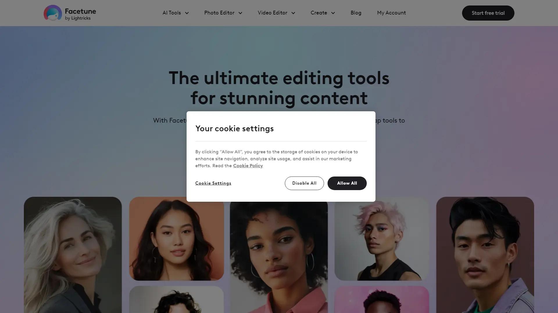 Facetune screenshot