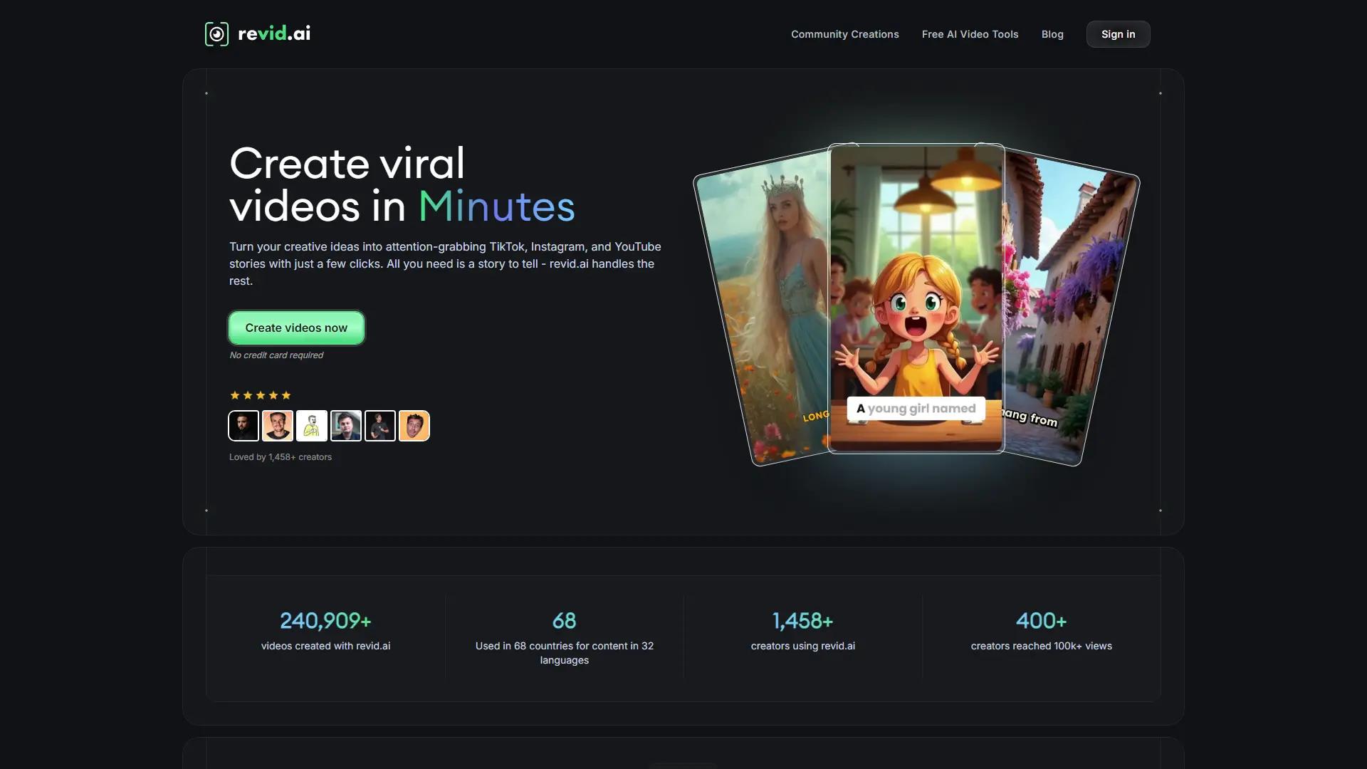 revid.ai screenshot