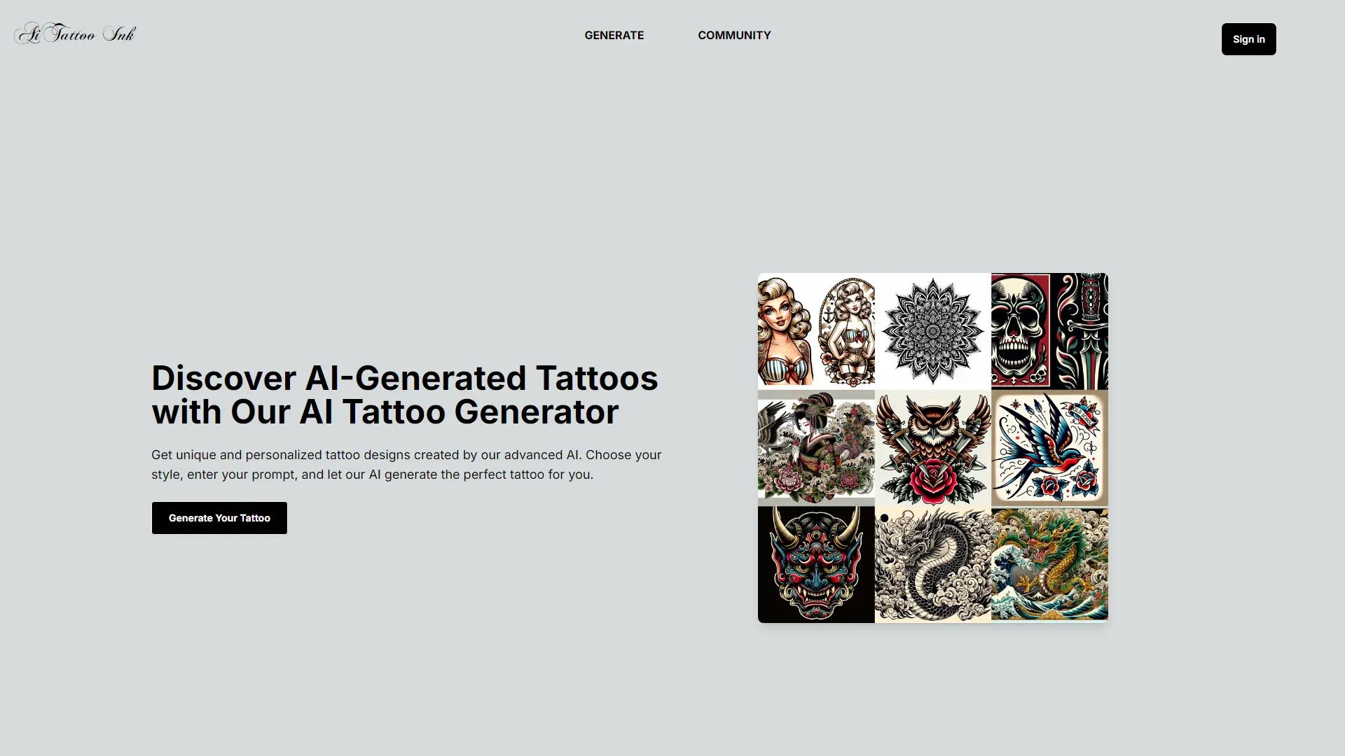 Aitattoo.Ink screenshot