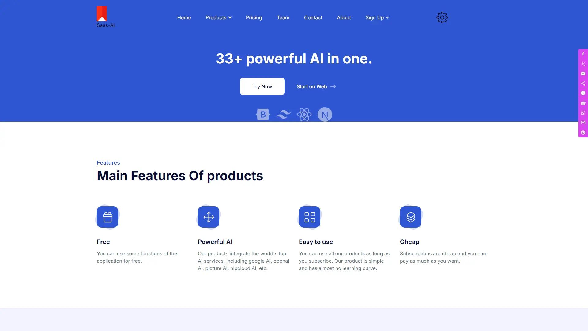 Saas-AI screenshot