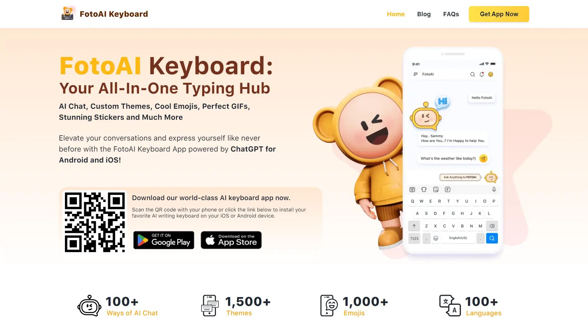 FotoAI Keyboard screenshot