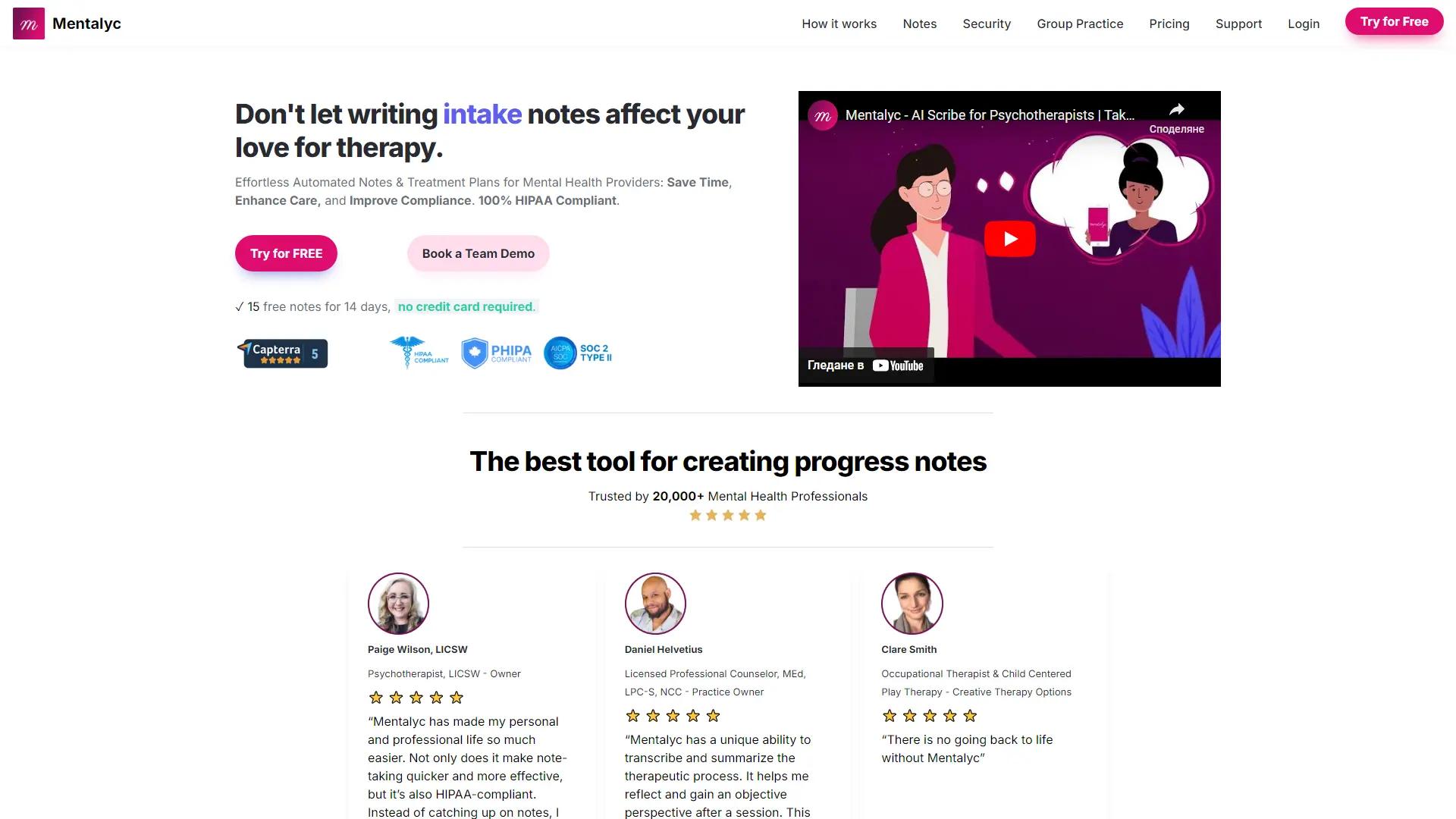 Mentalyc screenshot