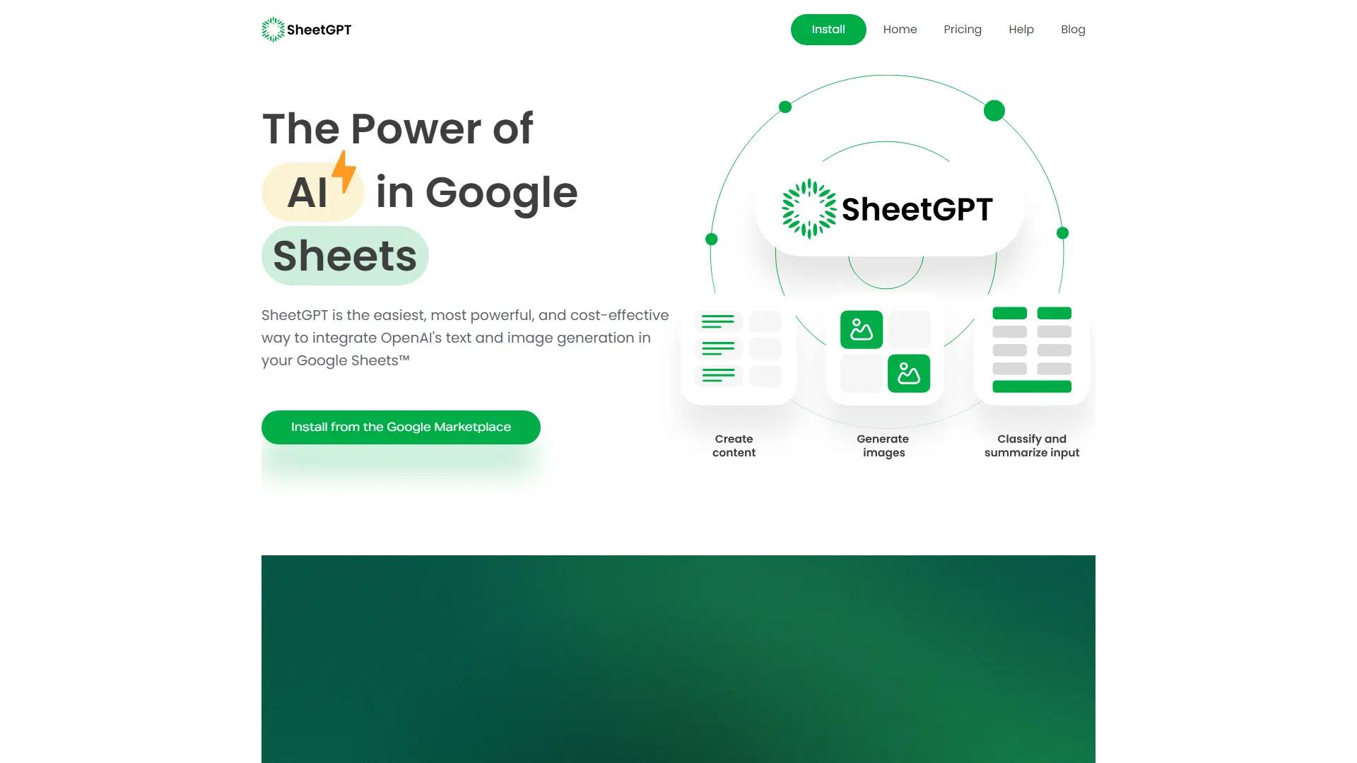 SheetGPT screenshot