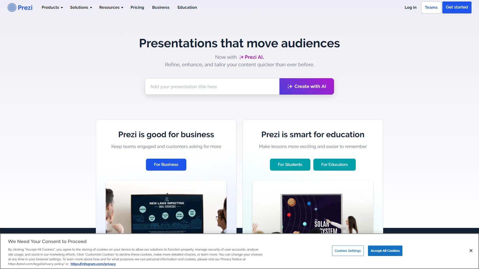 Prezi screenshot