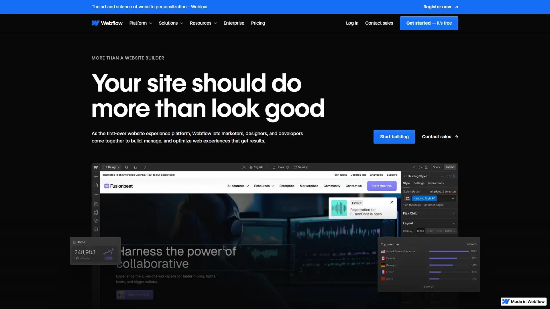 Webflow screenshot