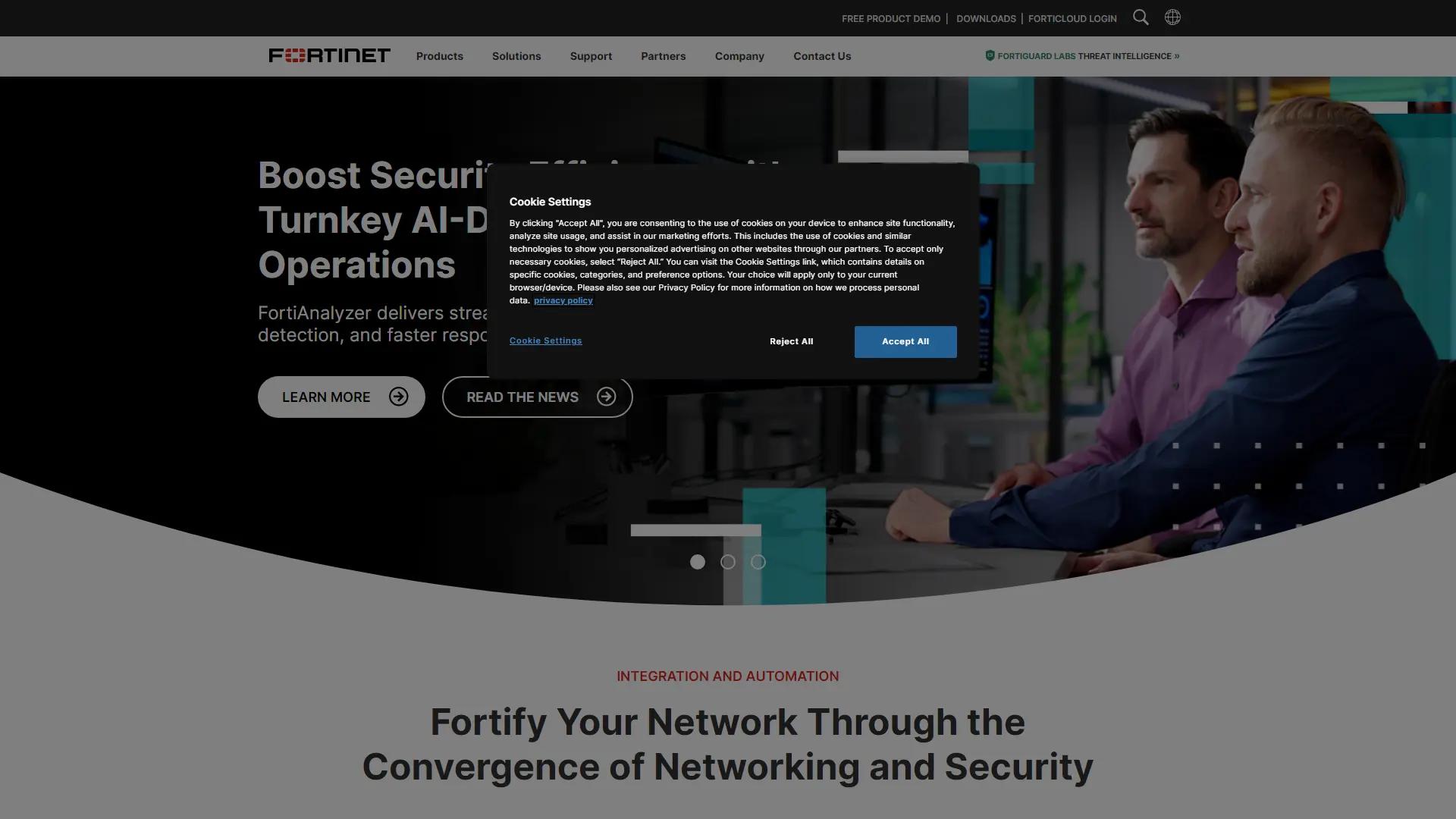 Fortinet screenshot