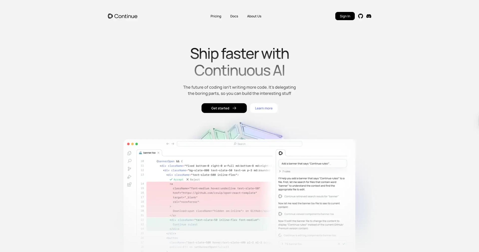 Continue screenshot