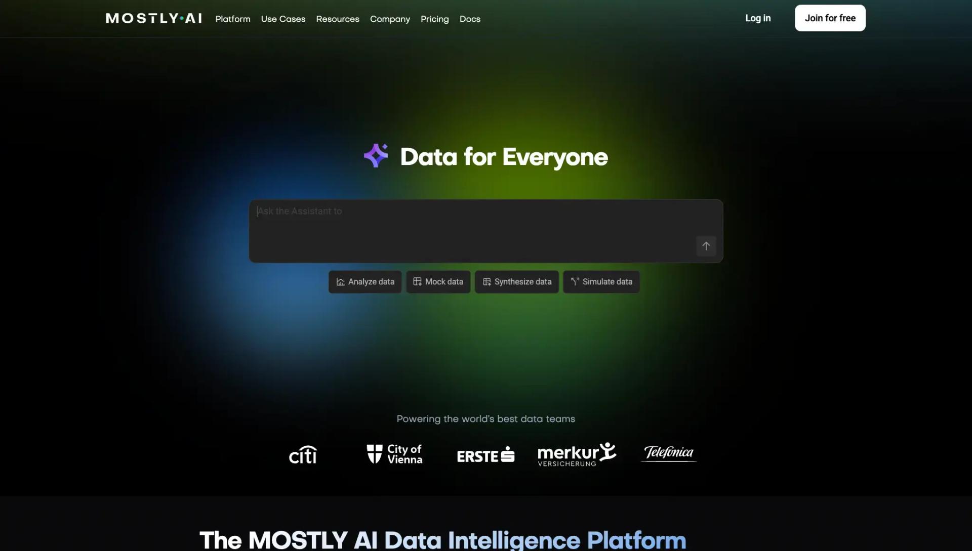 MostlyAI screenshot