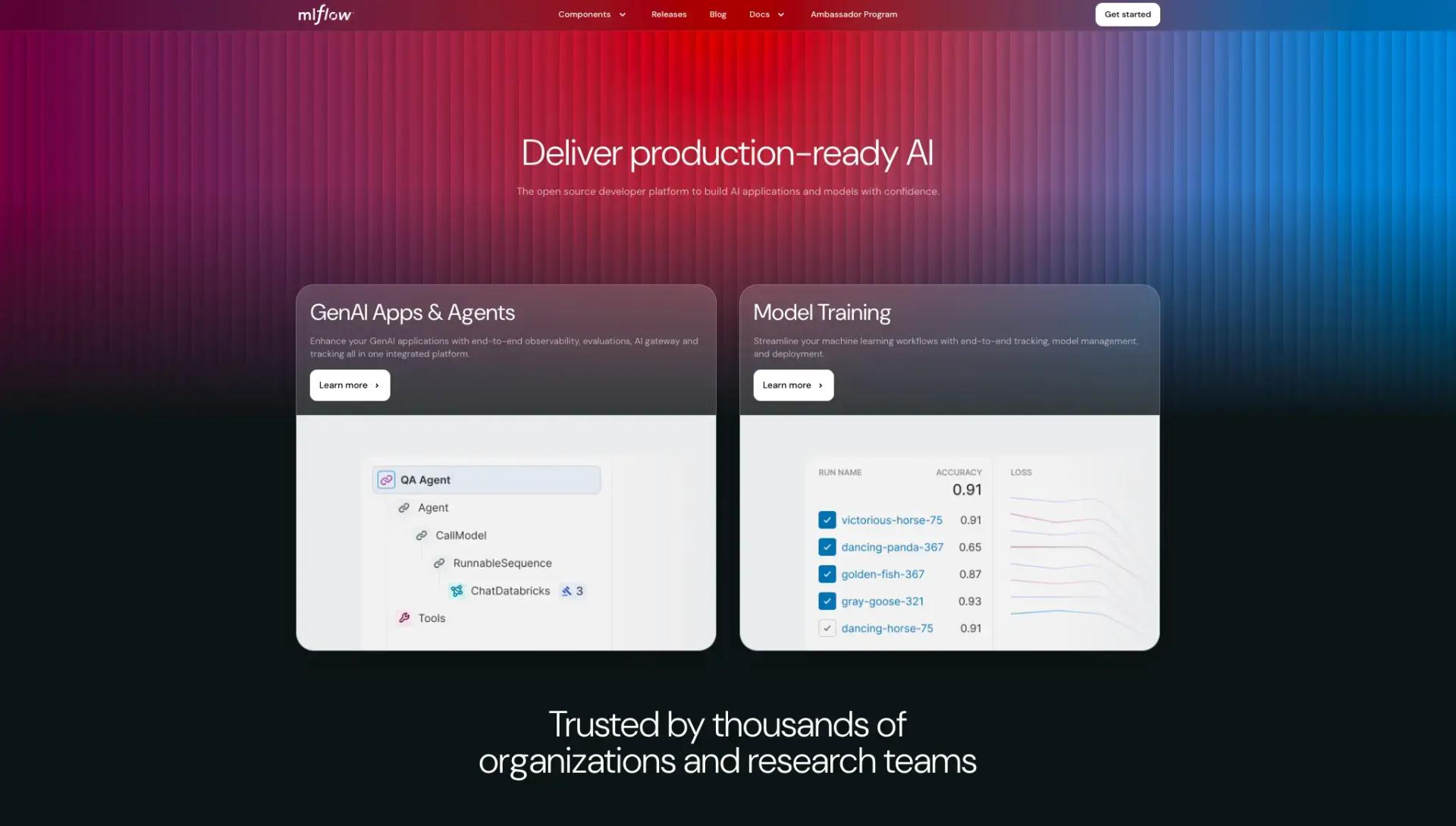 MLflow screenshot