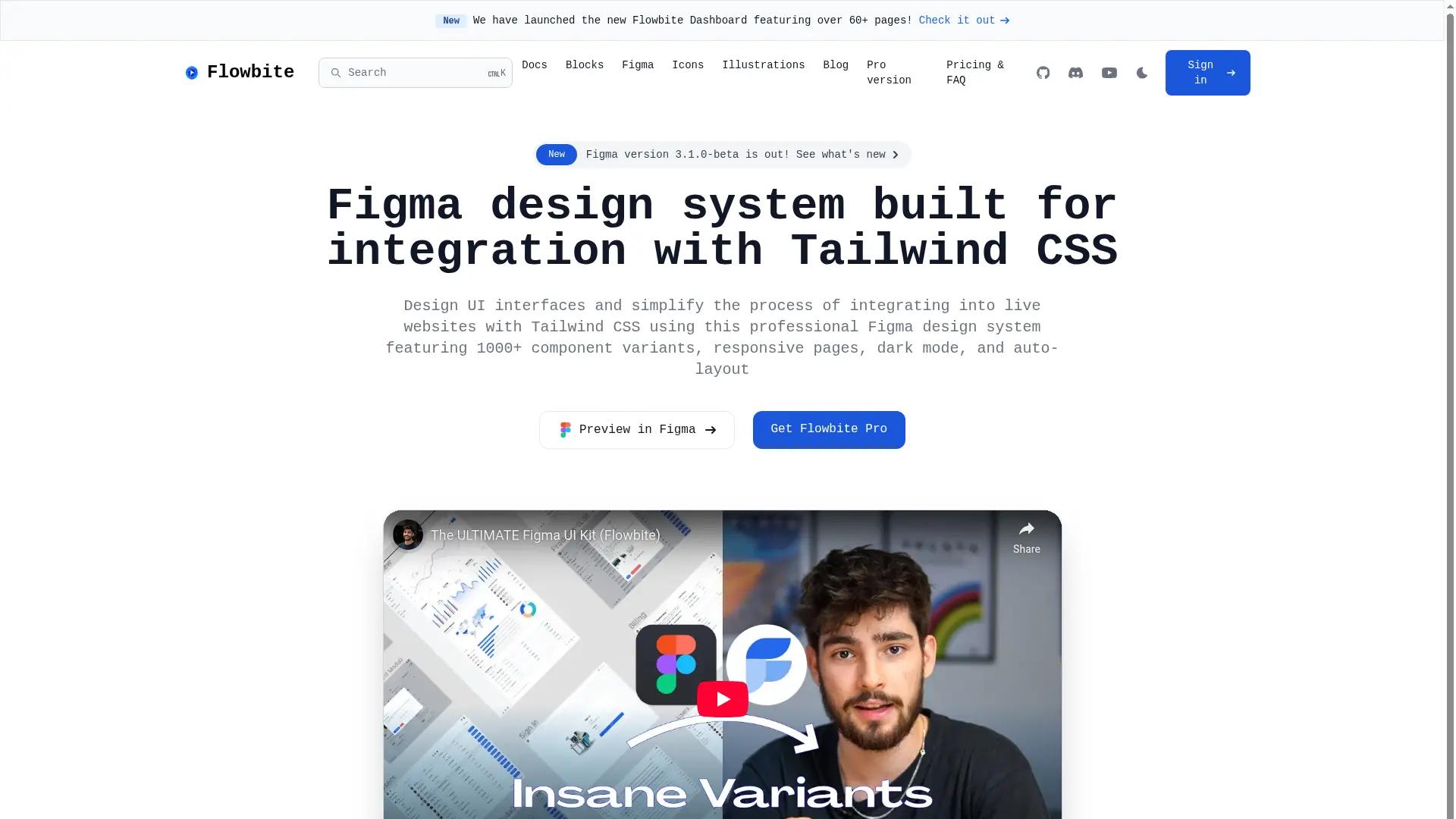 Flowbite screenshot