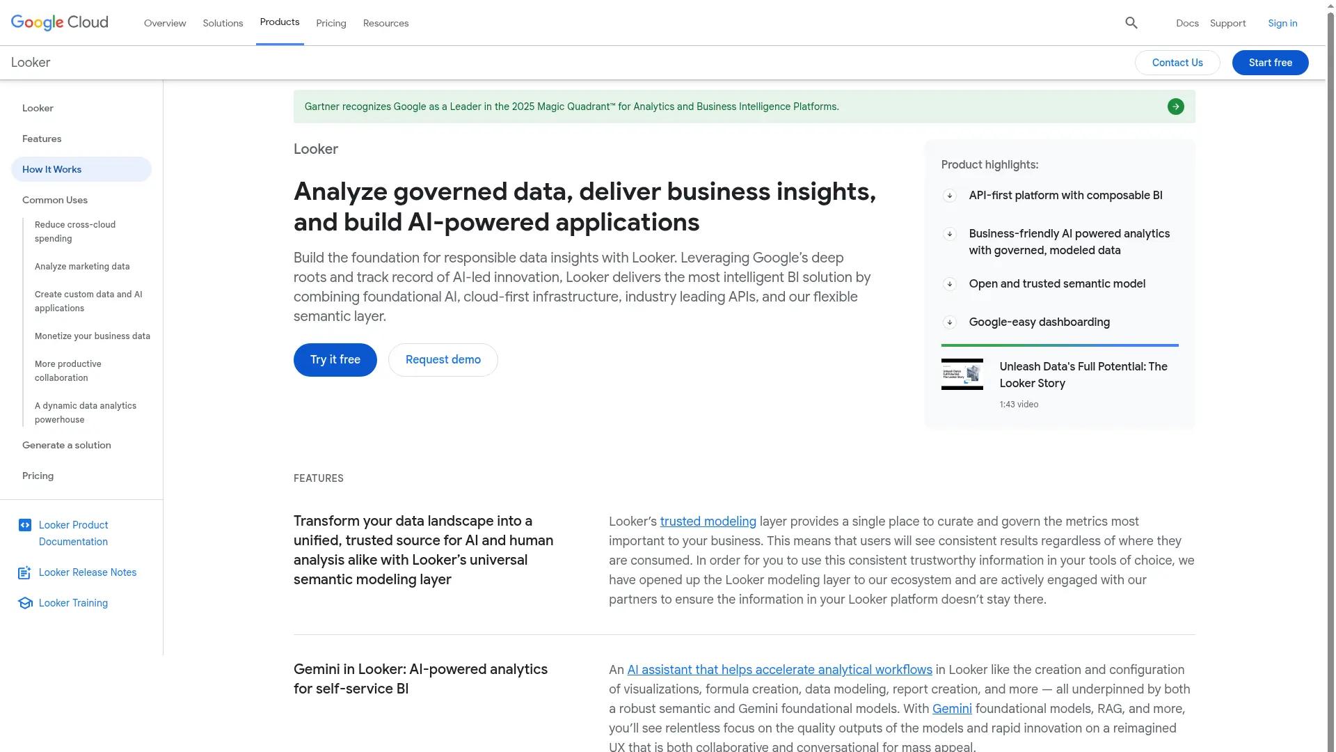 Looker screenshot