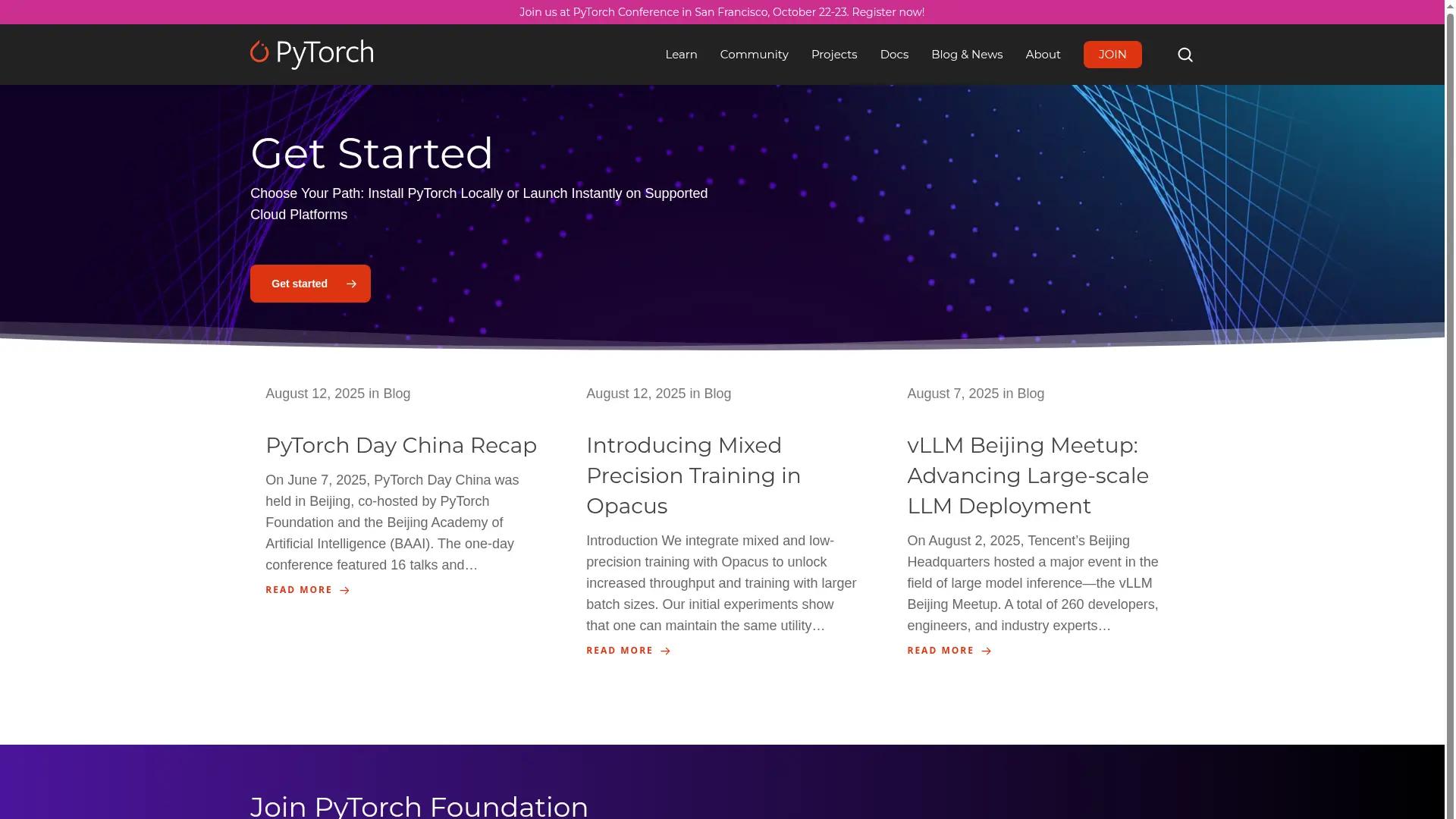 PyTorch screenshot