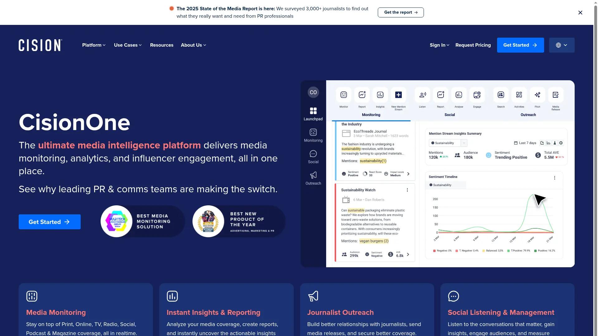 Cision screenshot