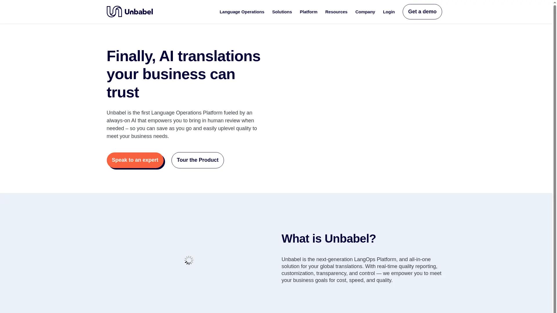 Unbabel screenshot